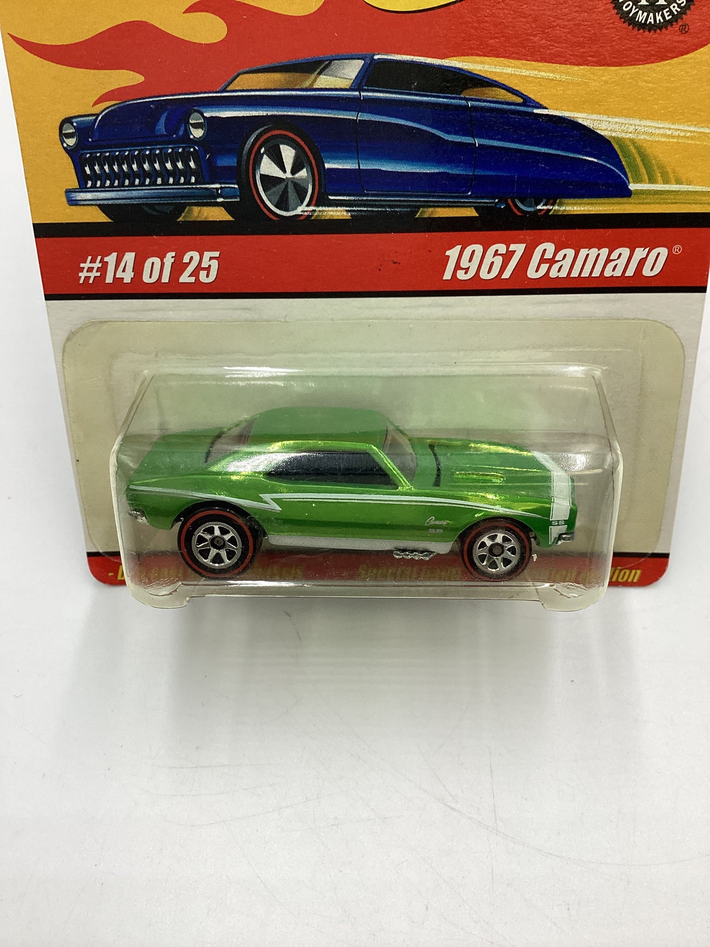 Hot Wheels Classics Series 1 #14 1967 Camaro Green 7 Spoke Wheels SR