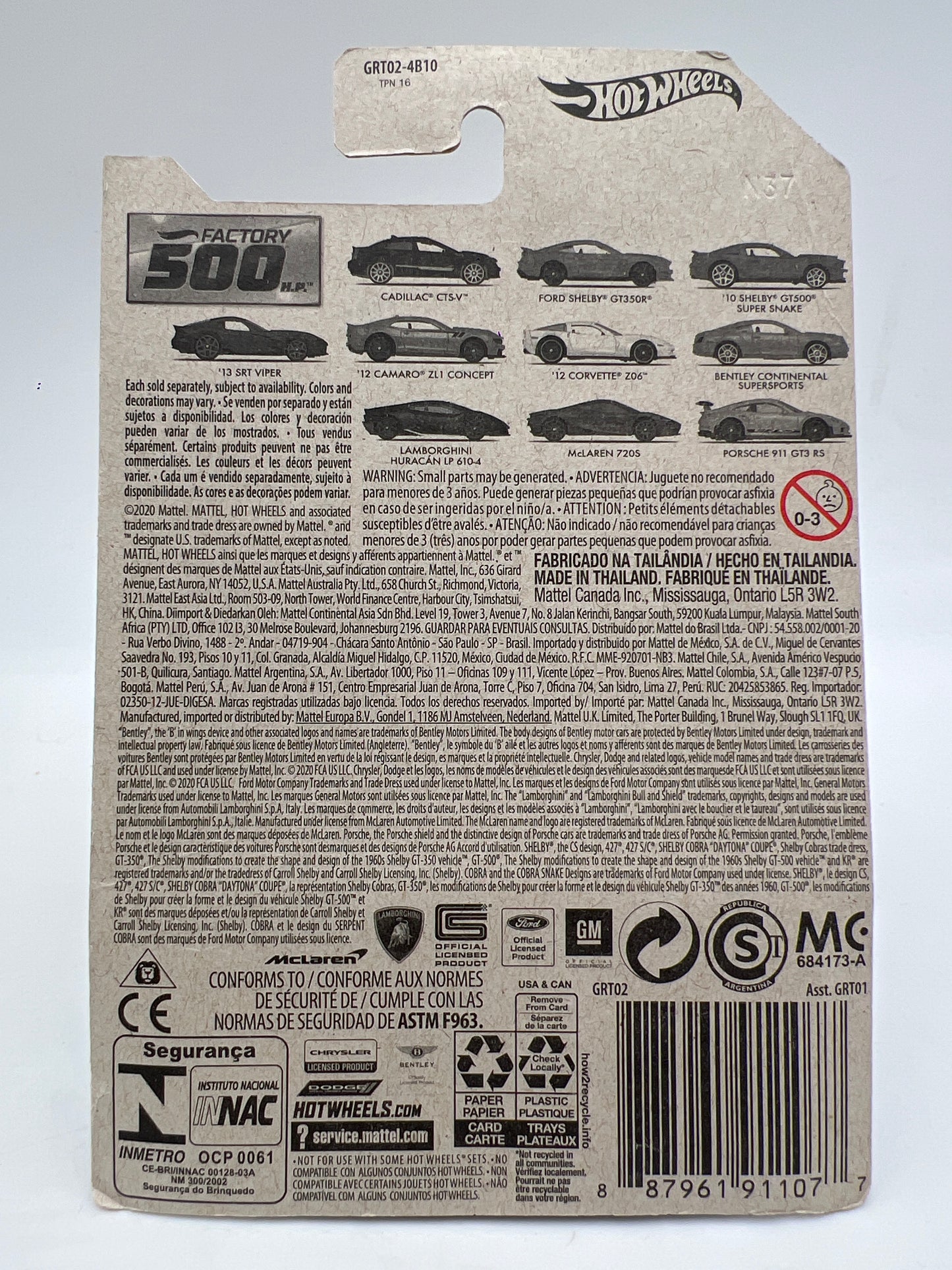Hot Wheels Factory 500 HP #1 Cadillac CTS-V Black 167A