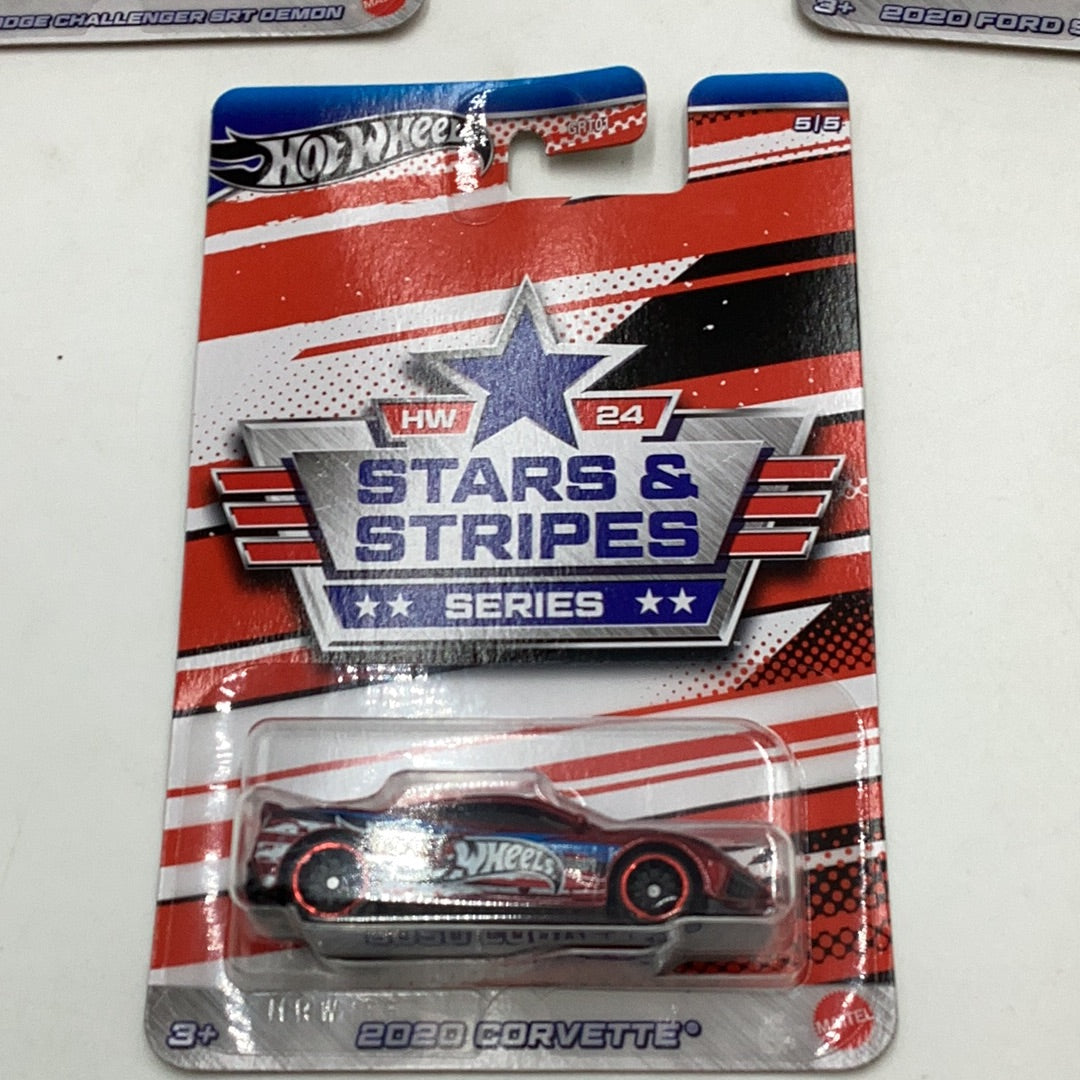 2024 Hot Wheels Stars and Stripes Series Complete set 1-5 157A