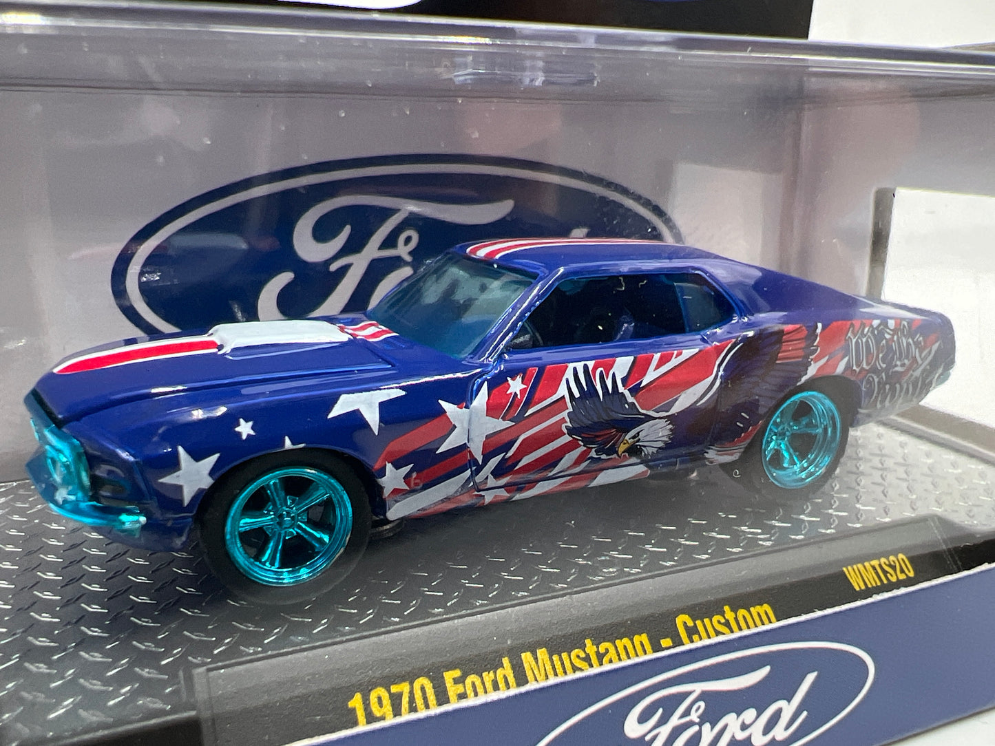 M2 Machines Walmart Exclusive CHASE 1970 Ford Mustang Custom Blue WMTS20
