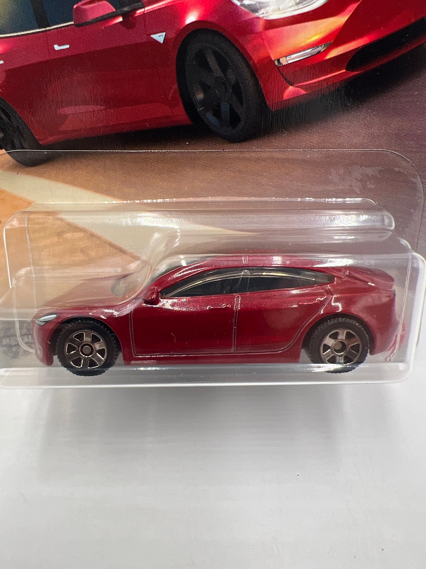 2025 Matchbox #4 Tesla Model 3 Red 211C