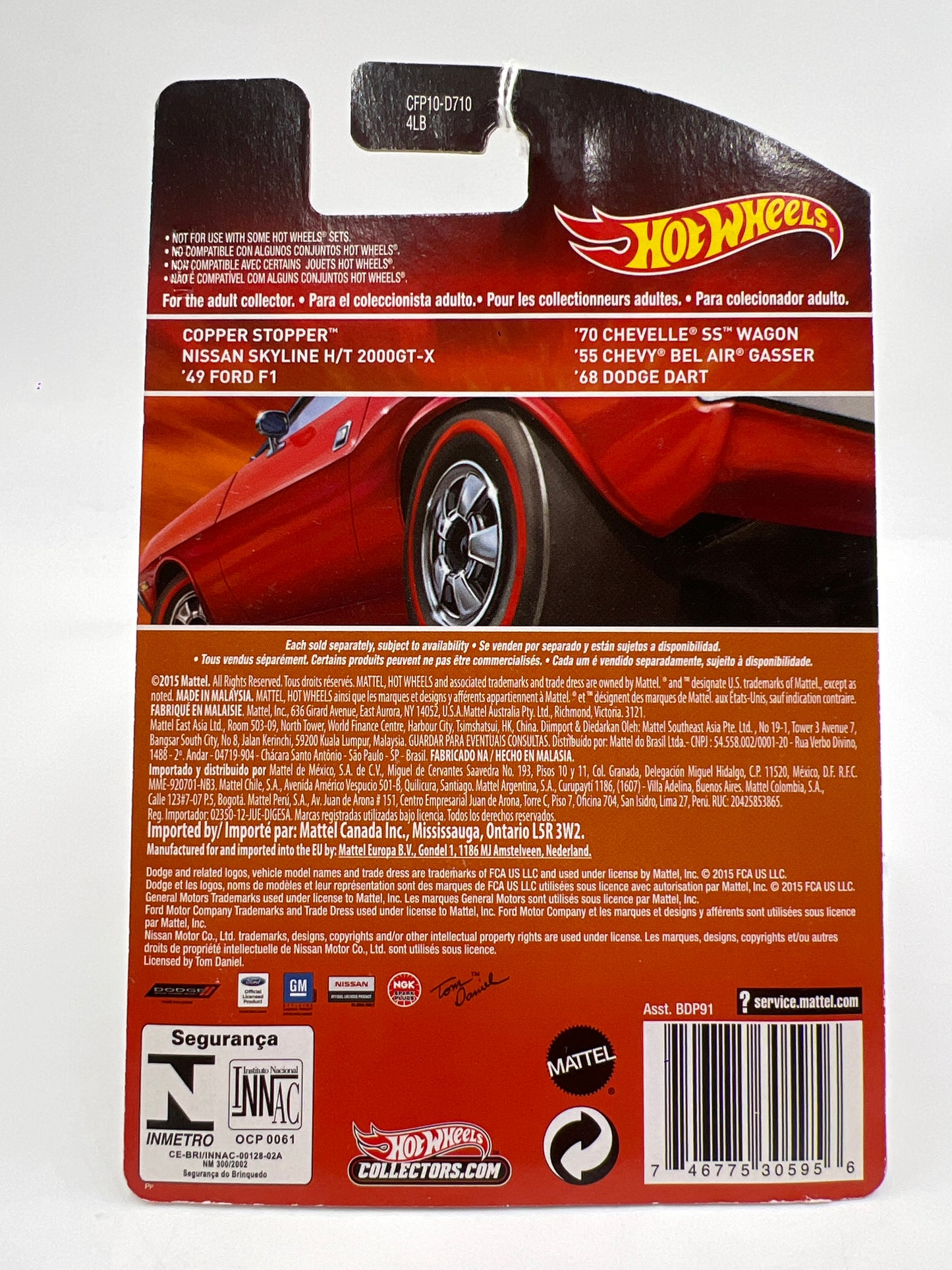 Hot Wheels Heritage Redline #6 68 Dodge Dart Pink dented Blister 160N