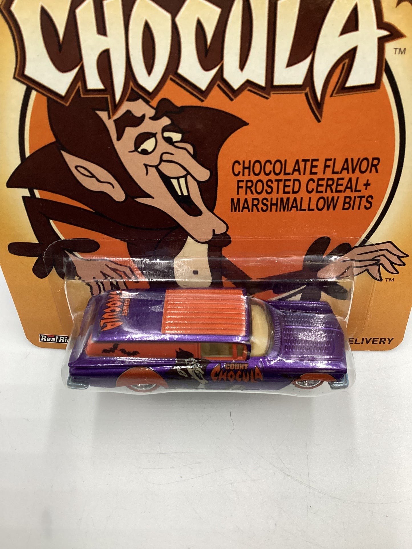 Hot Wheels Pop Culture General Mills Count Chocula 59 Chevy Delivery Purple / Orange 263H