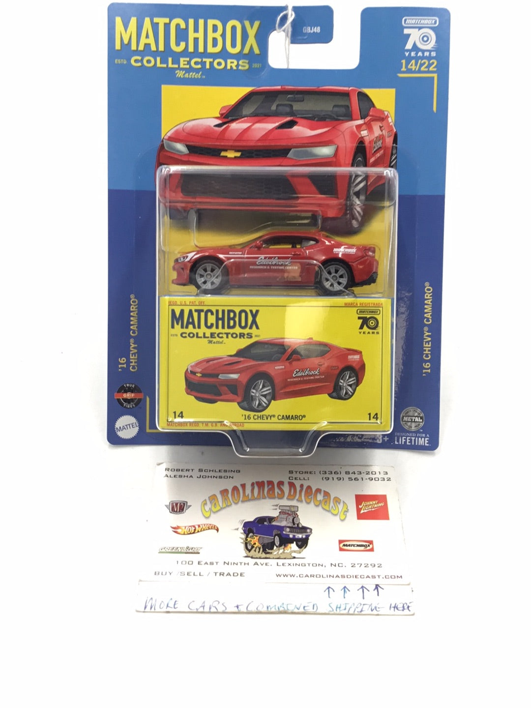 2023 matchbox Collectors #14 16 Chevy Camaro 14/22