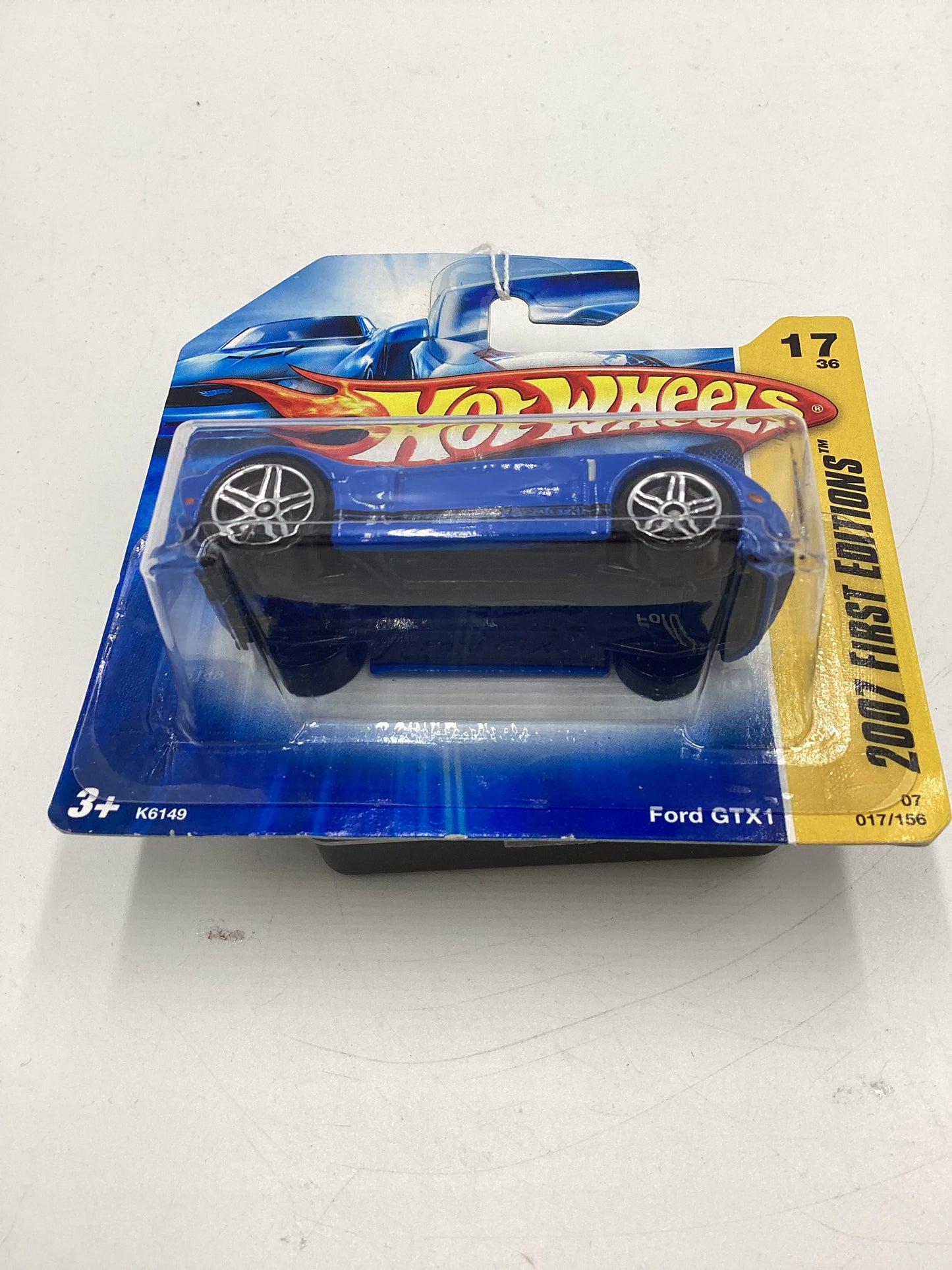 2007 Hot Wheels New Models #17 Ford GTX1 Blue PR5 Wheels Short Card 25D