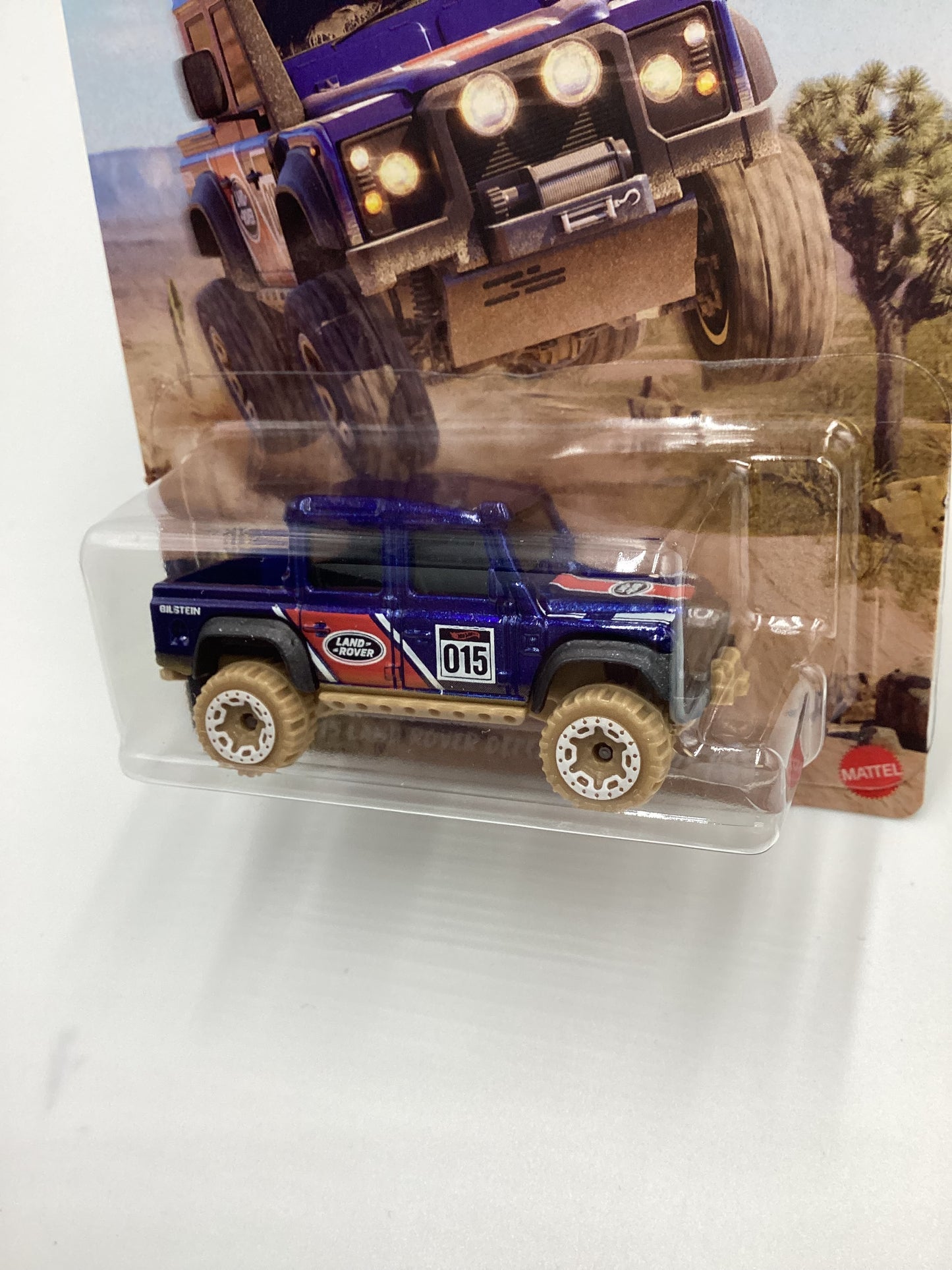 2023 Hot wheels Off Road Mud Runners #4 15 Land Rover Defender Double Cab Blue 160B