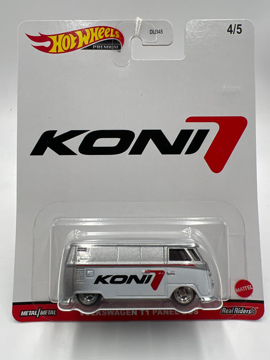 Hot Wheels Car Culture Koni #4 Volkswagen T1 Panel Bus Silver/White 257A