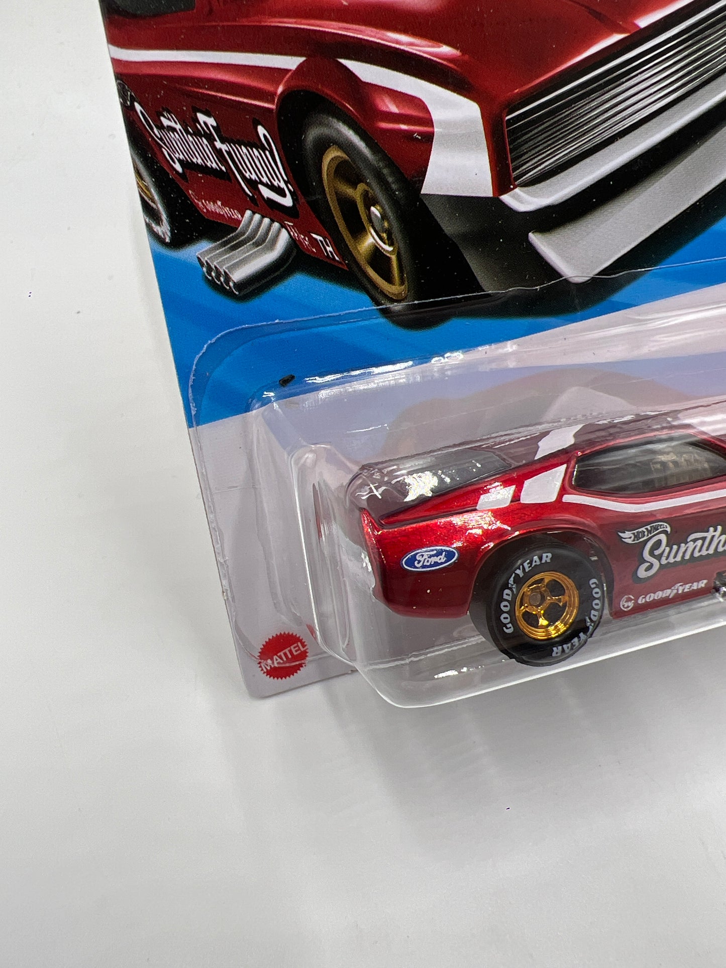 2025 Hot Wheels H Case Super Treasure Hunt #175 71 Mustang Funny Car Red W/Protector #1