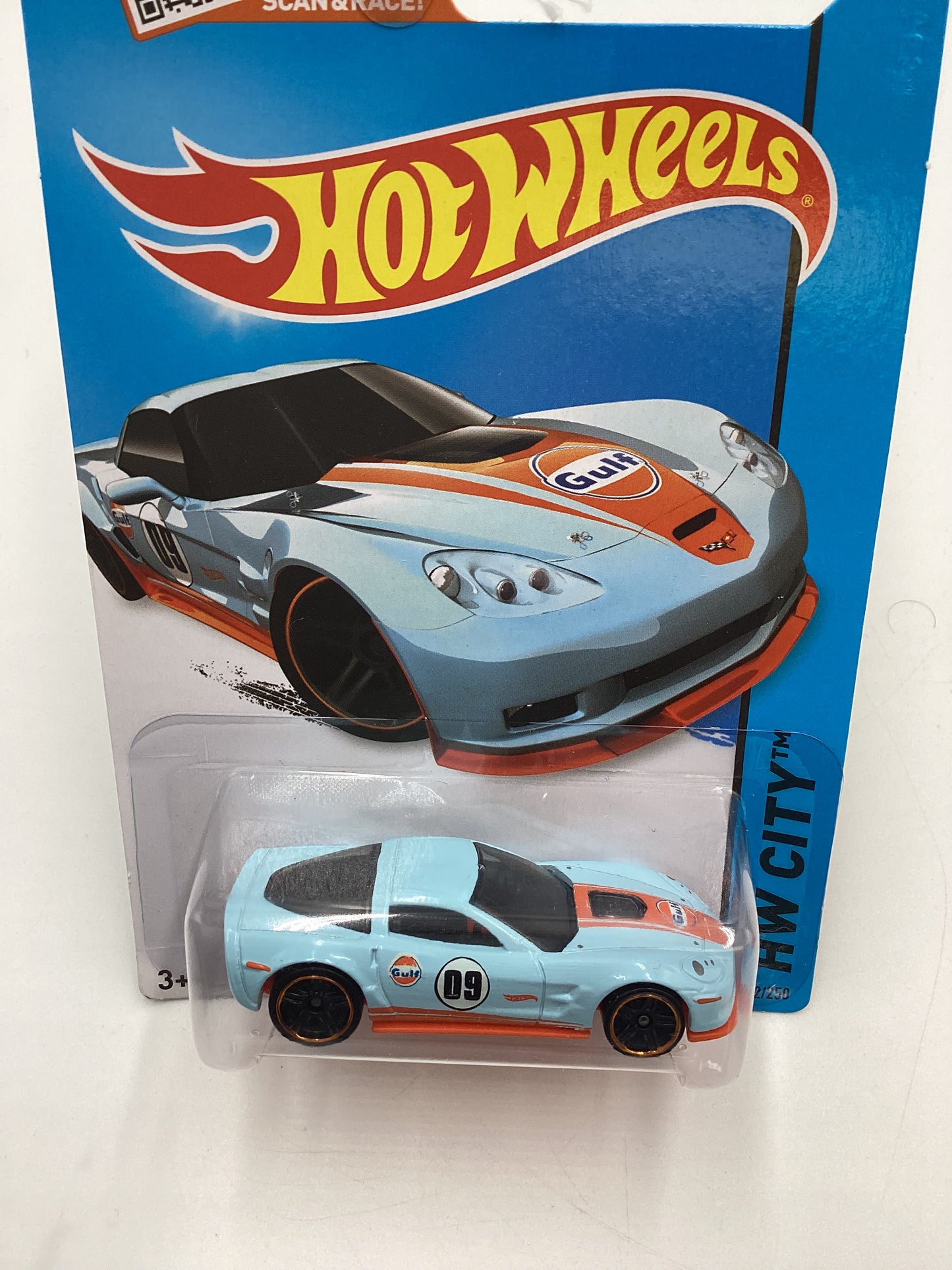 2015 Hot Wheels #12 09 Corvette ZR1 Gulf Blue 13D