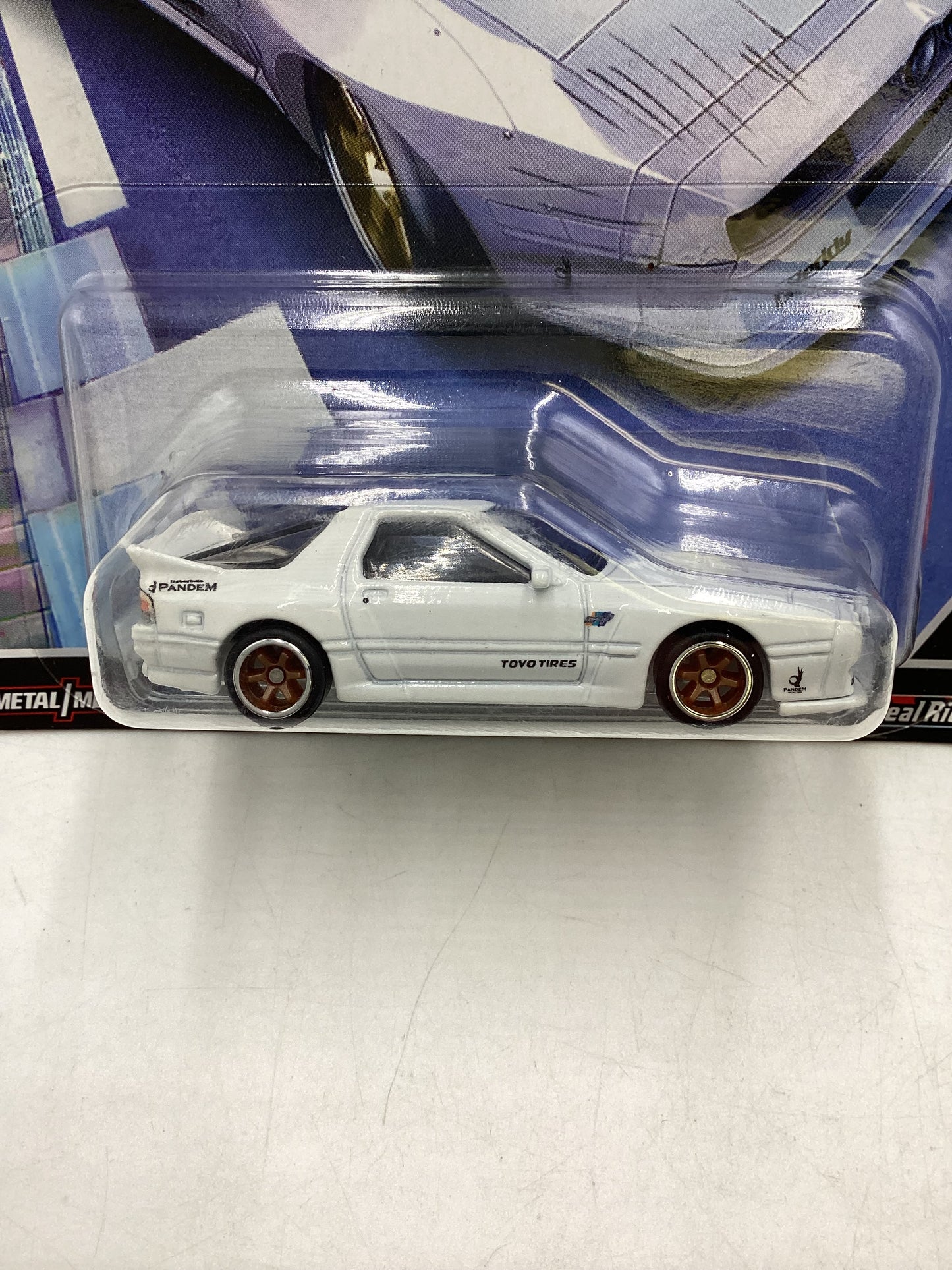 Hot wheels Ronin Run 5/5 Mazda RX-7 FC Pandem White 244E