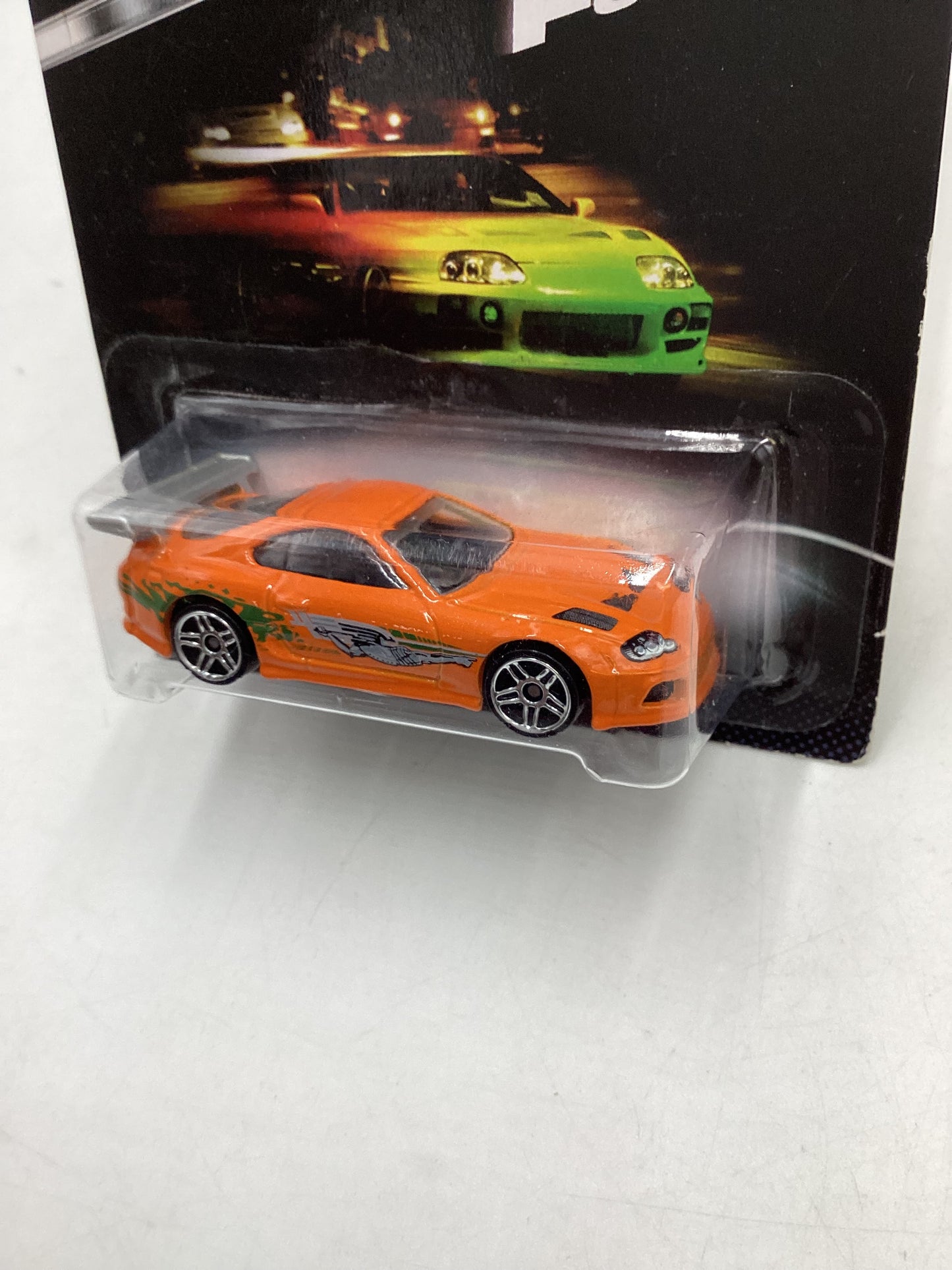 Hot wheels 2013 Fast and furious 2/8 Toyota Supra silver wing w/protector