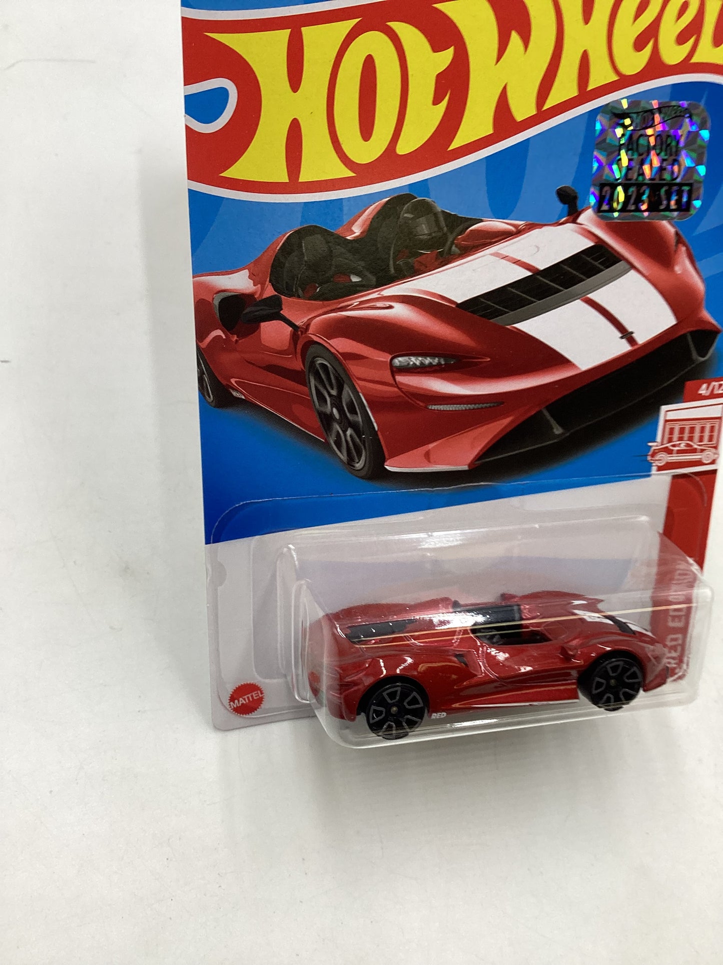 2023 Hot wheels Red Edition Factory Sealed #82 Mclaren Elva