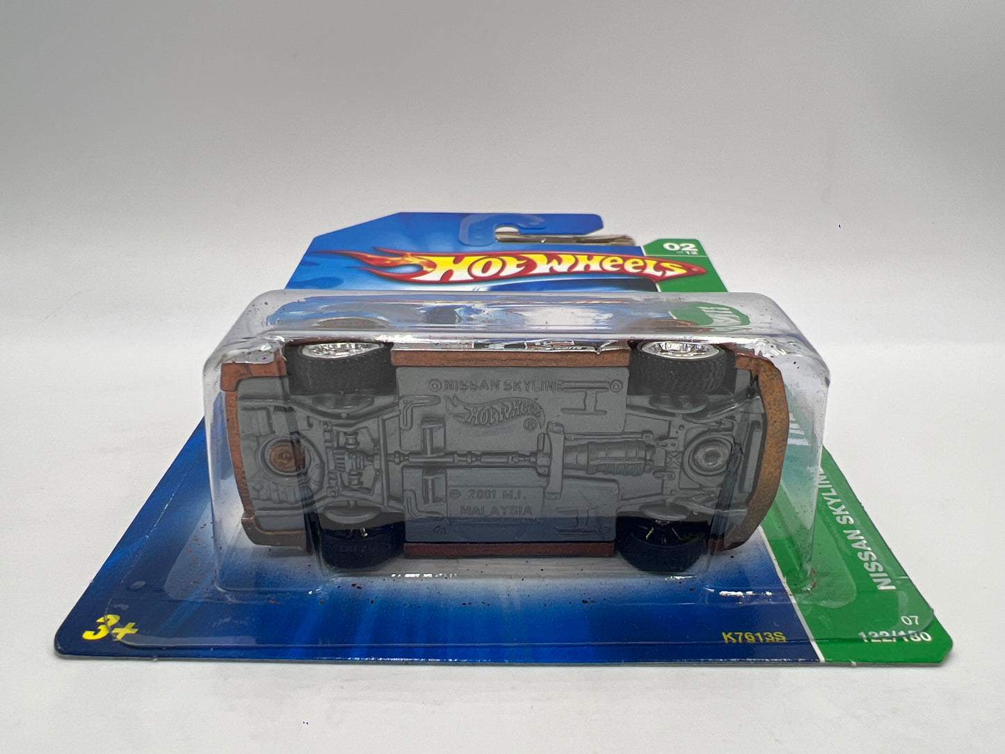 2007 Hot Wheels Super Treasure Hunt #122 Nissan Skyline Orange/Silver W/Protector Paint Flaking