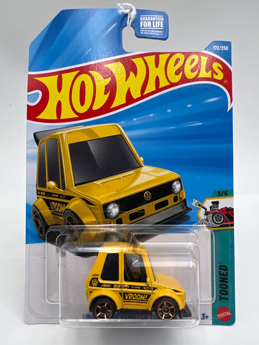 2026 Hot Wheels N Case #172 Tooned Volkswagen Golf MK1 Yellow