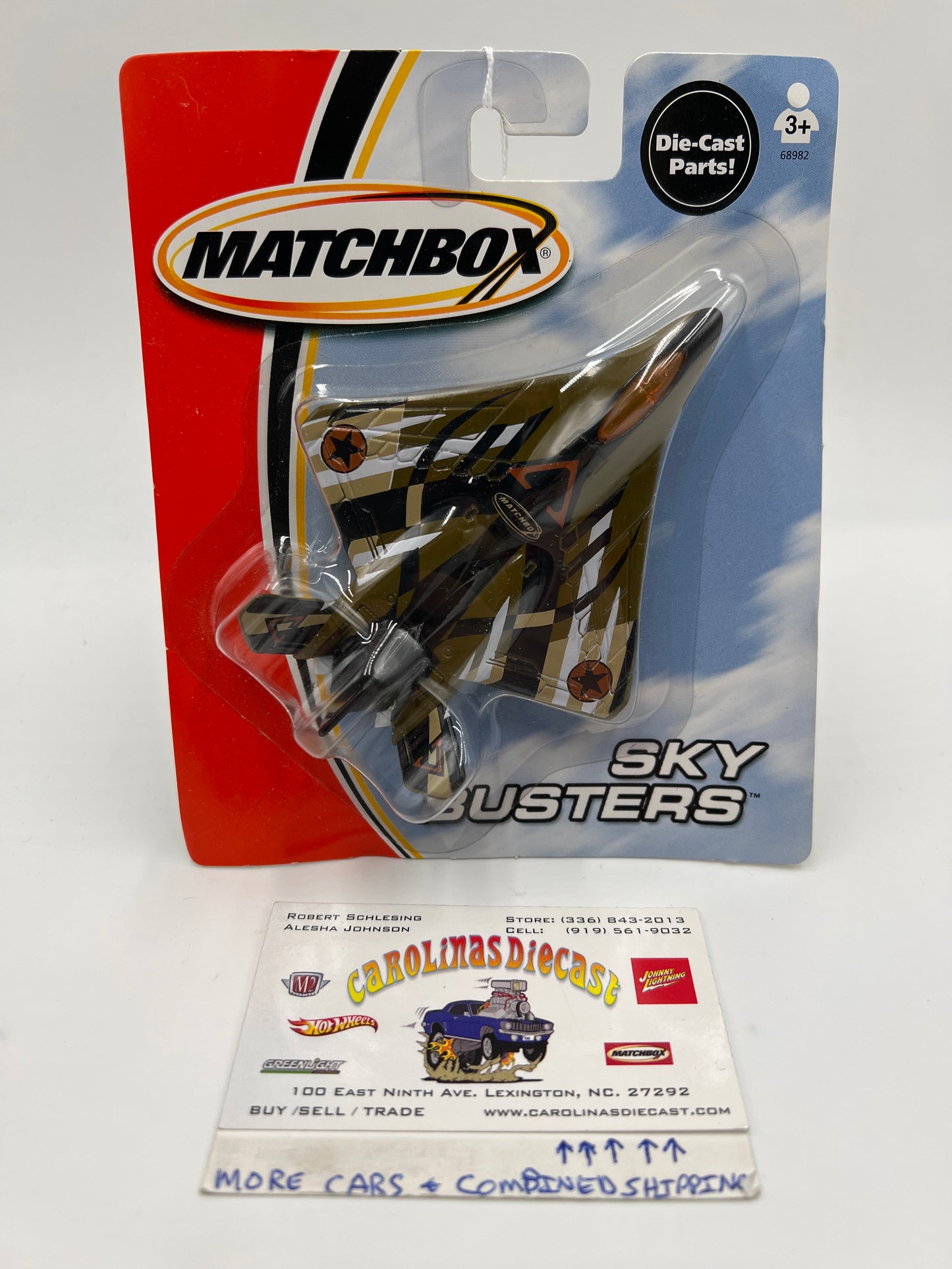 Matchbox Sky Busters Fighter Jet Brown