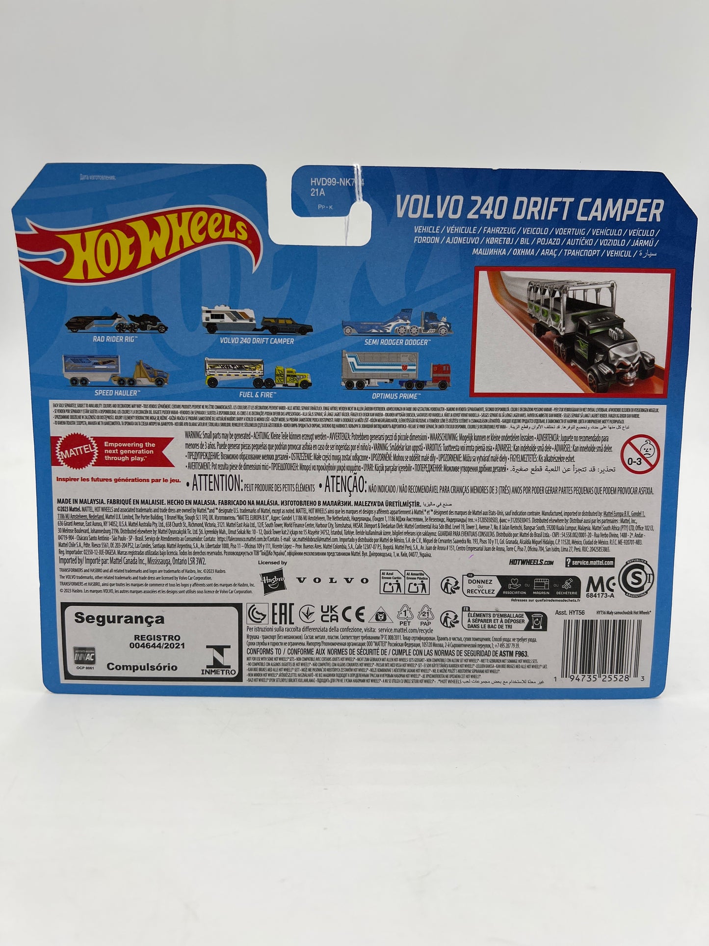 2024 Hot Wheels Track Fleet Volvo 240 Drift Camper SR