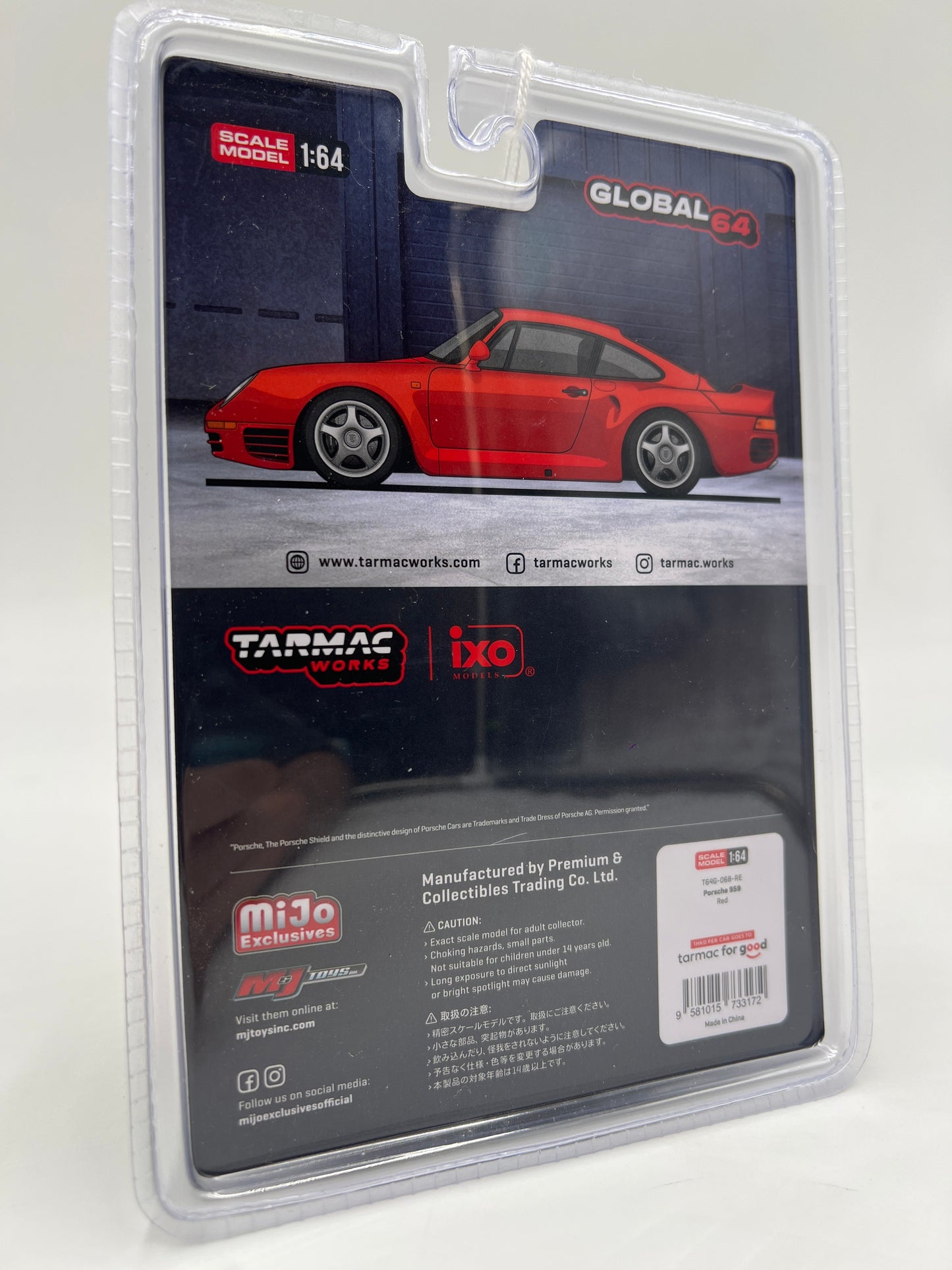 Tarmac Works x IXO Models Mijo Exclusives CHASE Porsche 959 Red Chrome