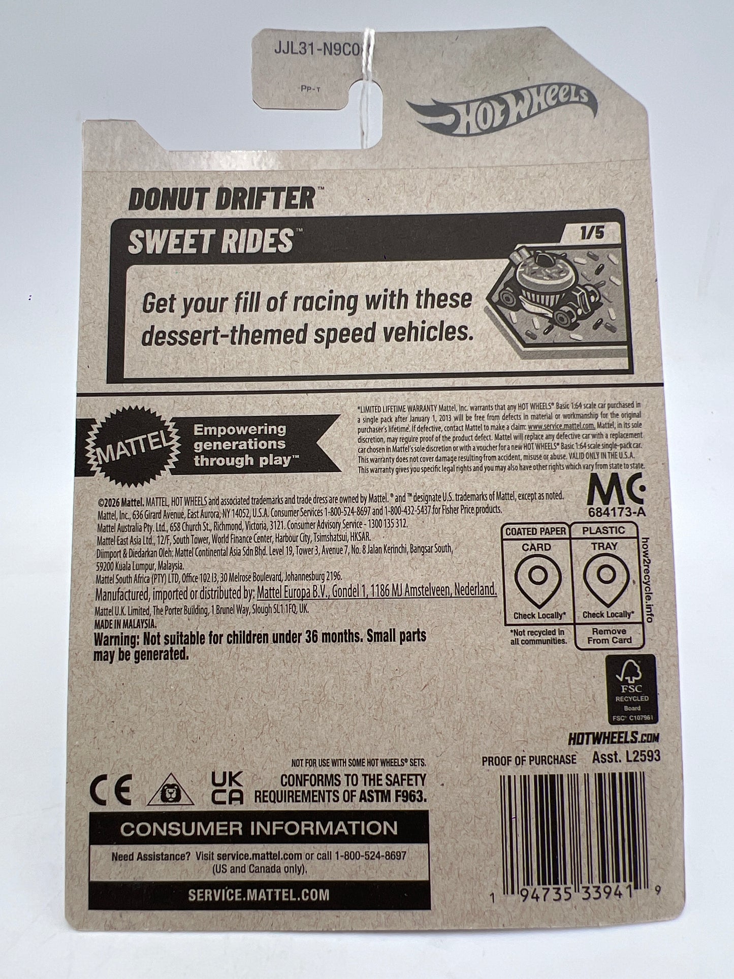 2026 Hot Wheels M Case #54 Donut Drifter