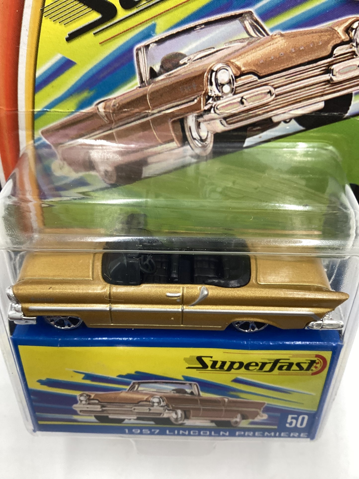 Matchbox 2004 Superfast #50 *Veins* 1957 Lincoln Premiere Gold 173E