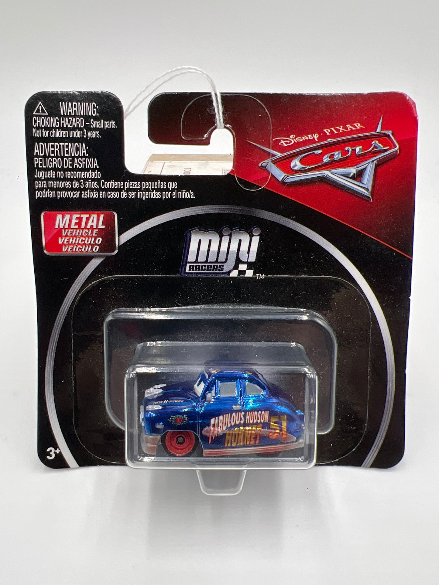Disney Pixar Cars Mini Racers Metallic Dirt Track Fabulous Hudson Hornet Blue 140A