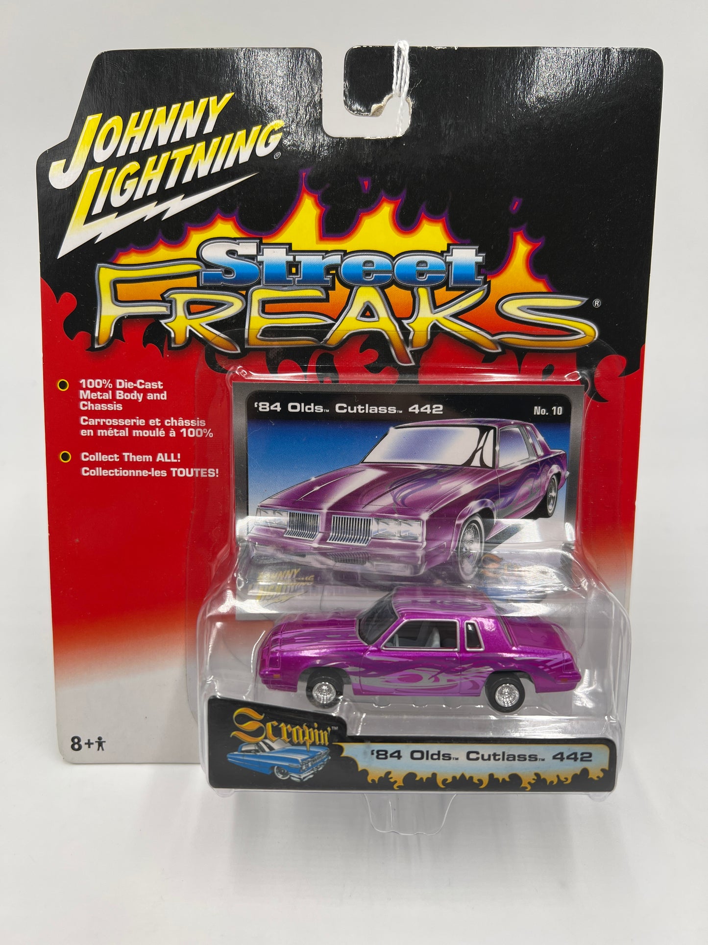 Johnny Lightning Street Freaks Scrapin #10 84 Olds Cutlass 442 Purple