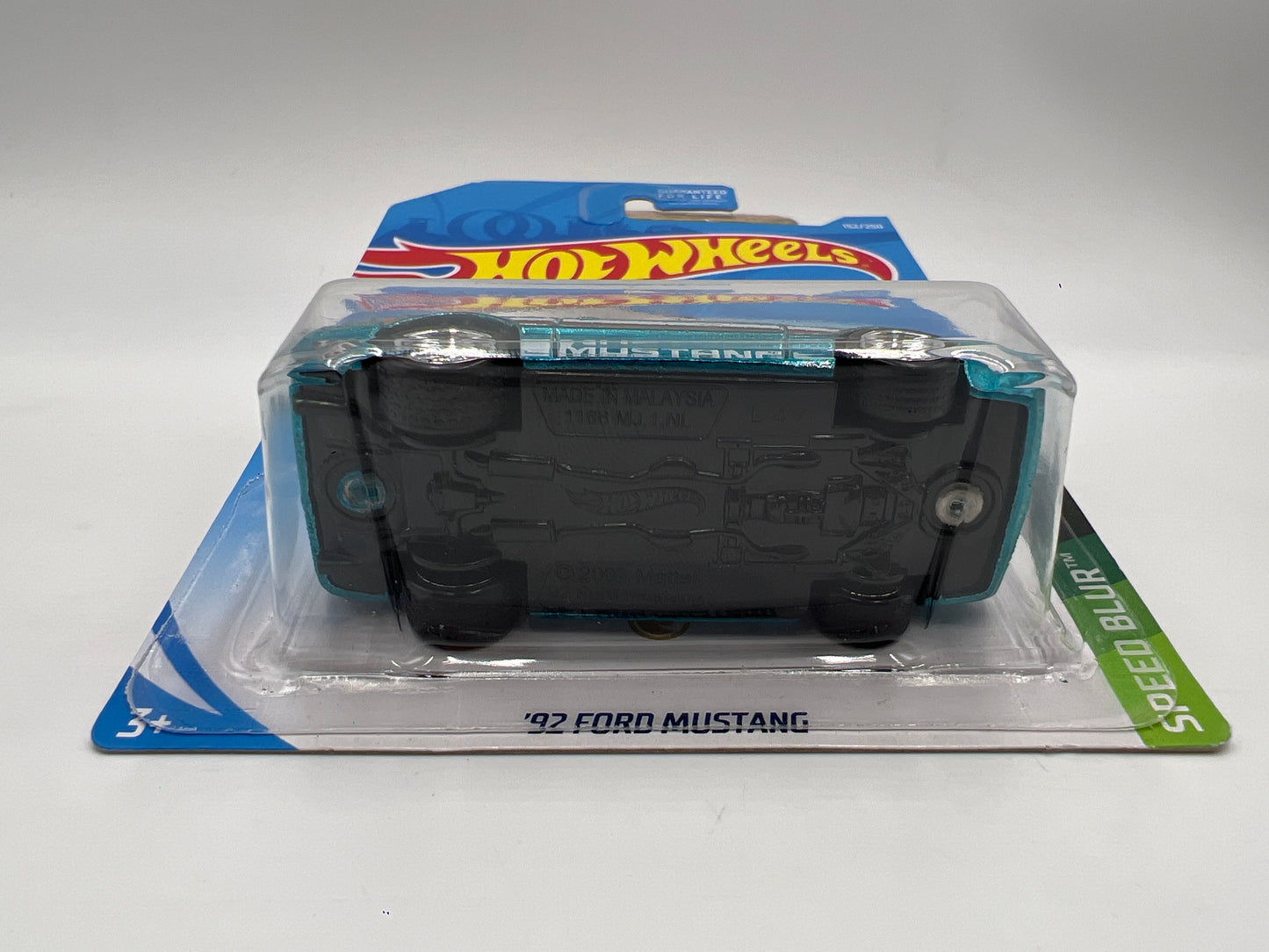 2019 Hot Wheels Super Treasure Hunt #152 92 Ford Mustang Blue W/Protector