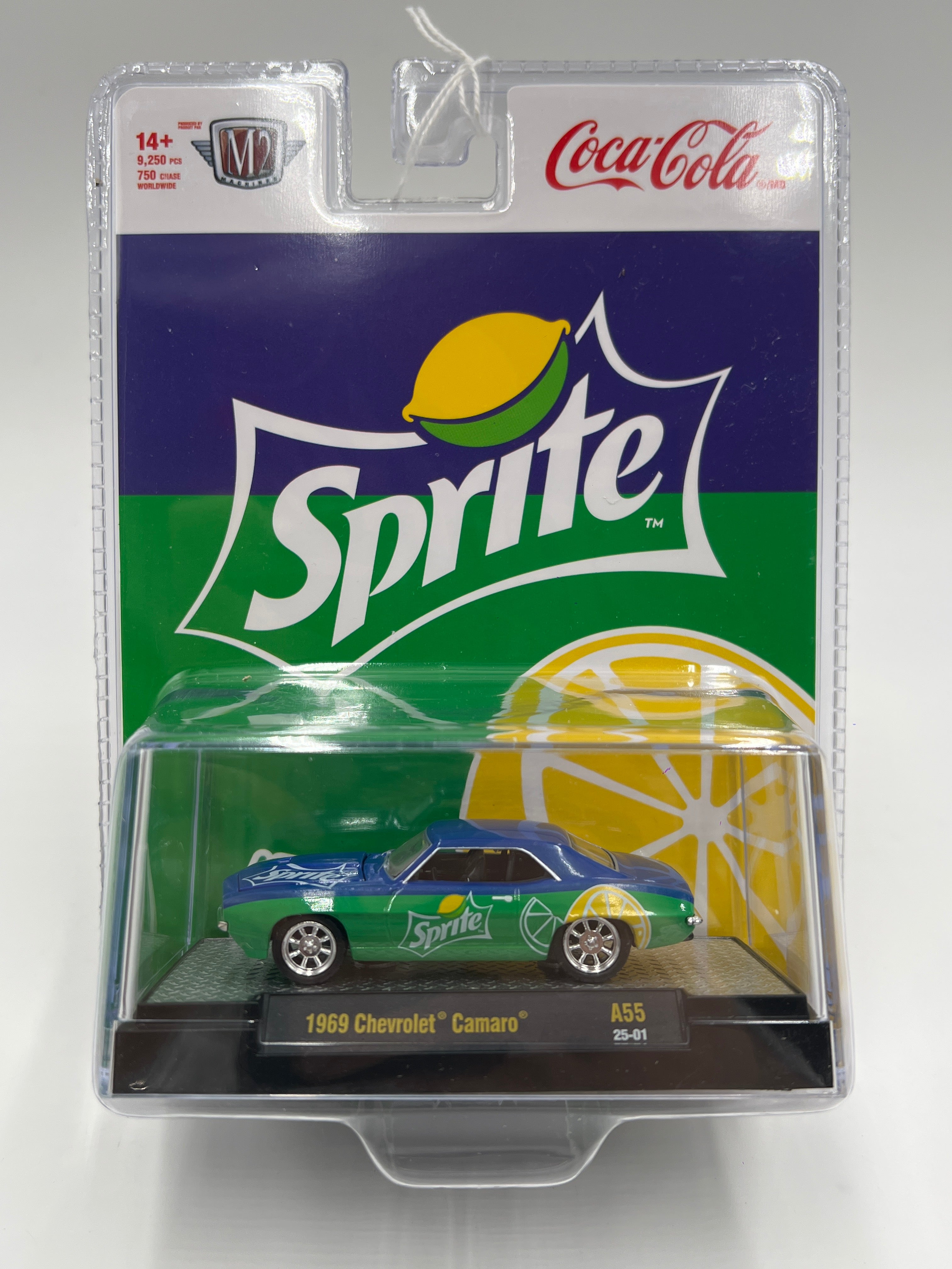 2025 M2 Machines Coca Cola Sprite 1969 Chevrolet Camaro Green/Blue