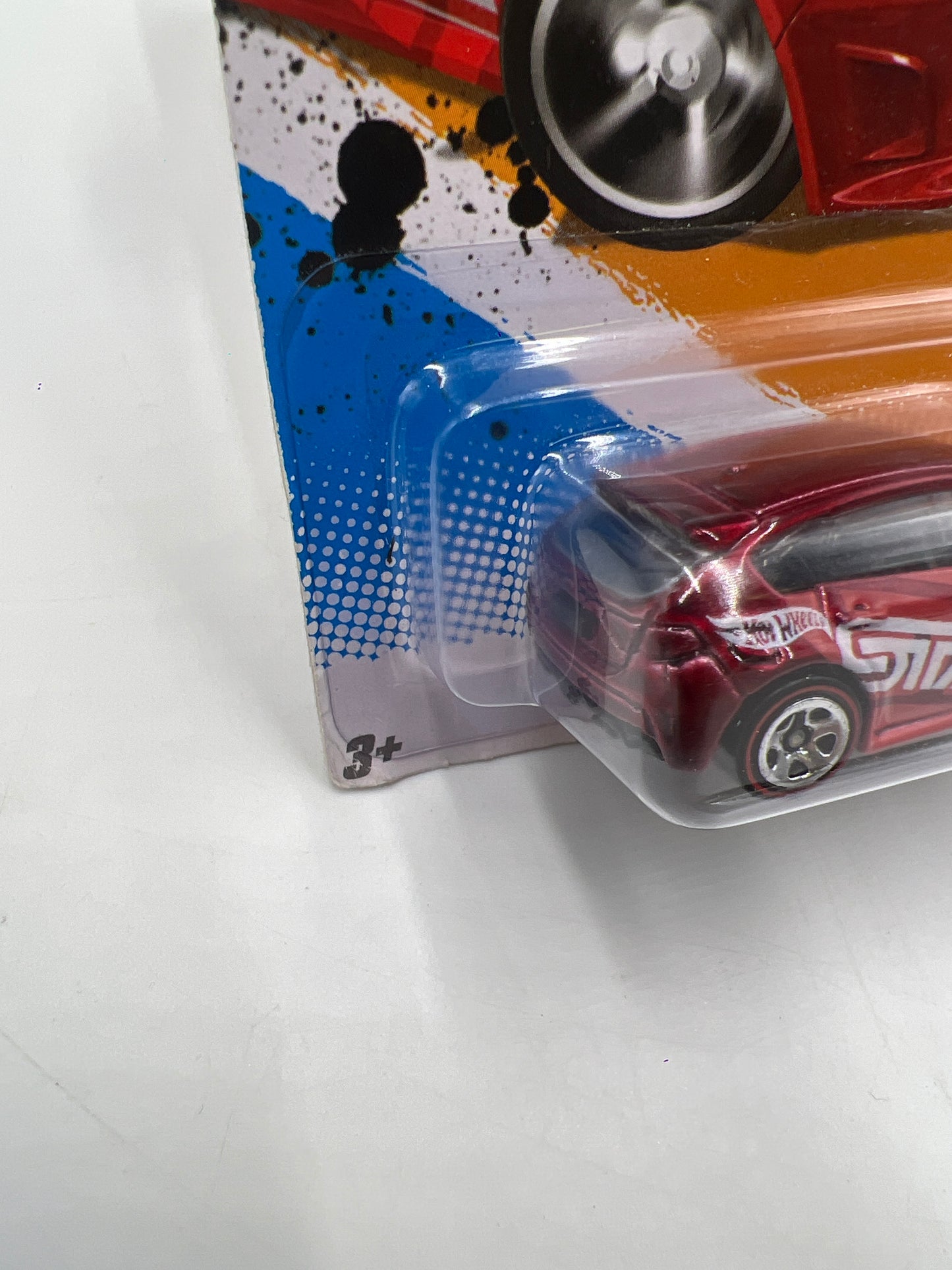 2012 Hot Wheels New Models #33 Walmart Exclusive Redline Wheels Subaru WRX STi Red *Bad Card* 237F