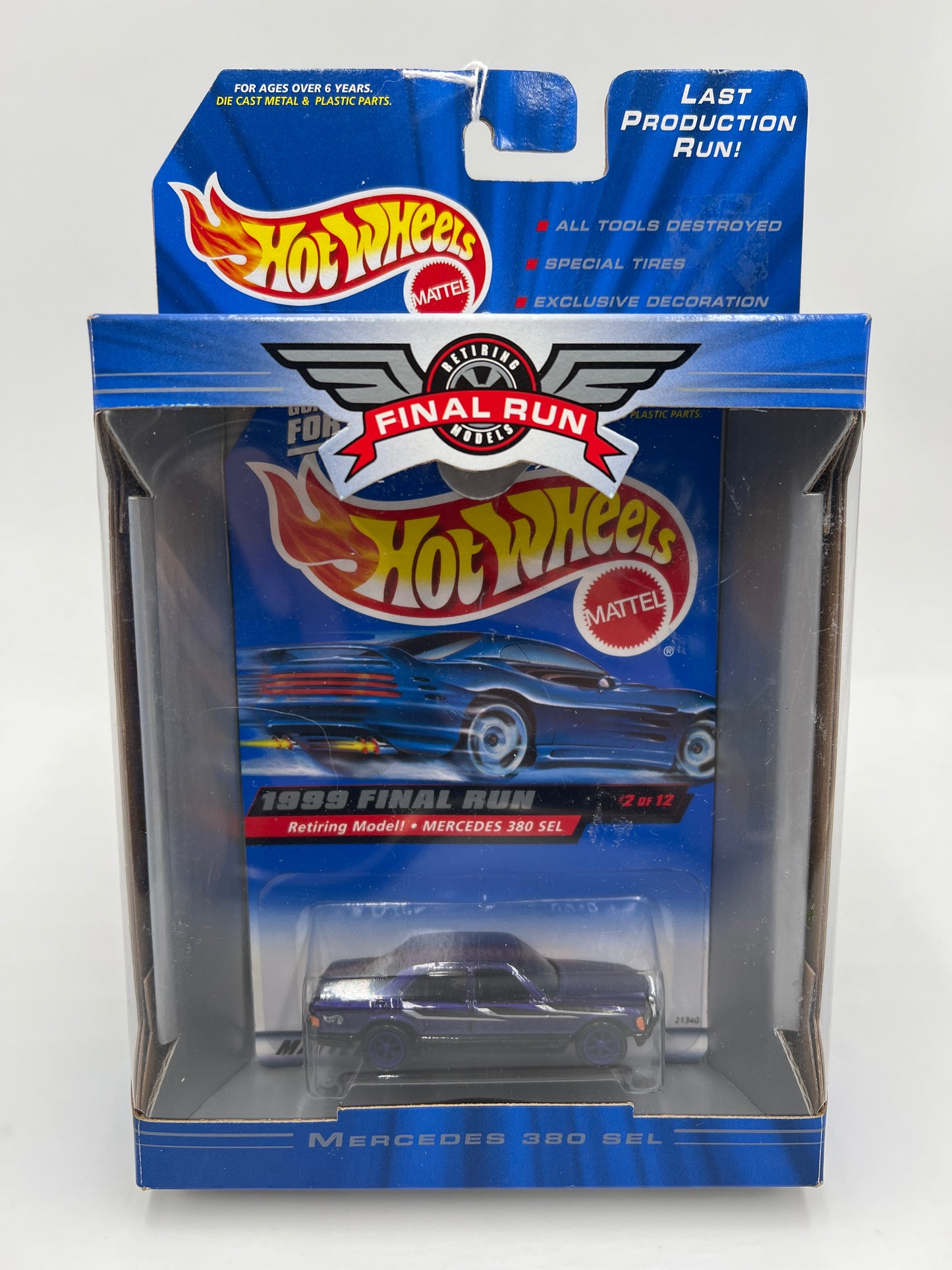 1999 Hot Wheels Final Run #2 Mercedes 380 SEL Purple