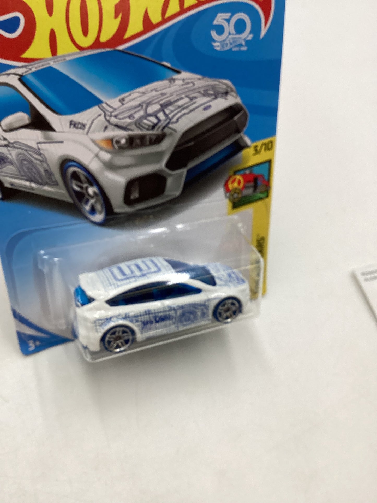 2018 Hot Wheels Kmart Exclusive Ford Focus RS White 236D