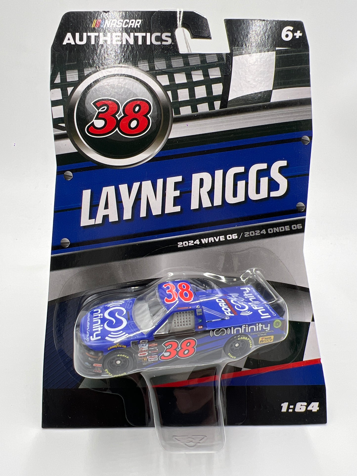 2024 Nascar Authentics Wave 6 #38 Layne Riggs Blue
