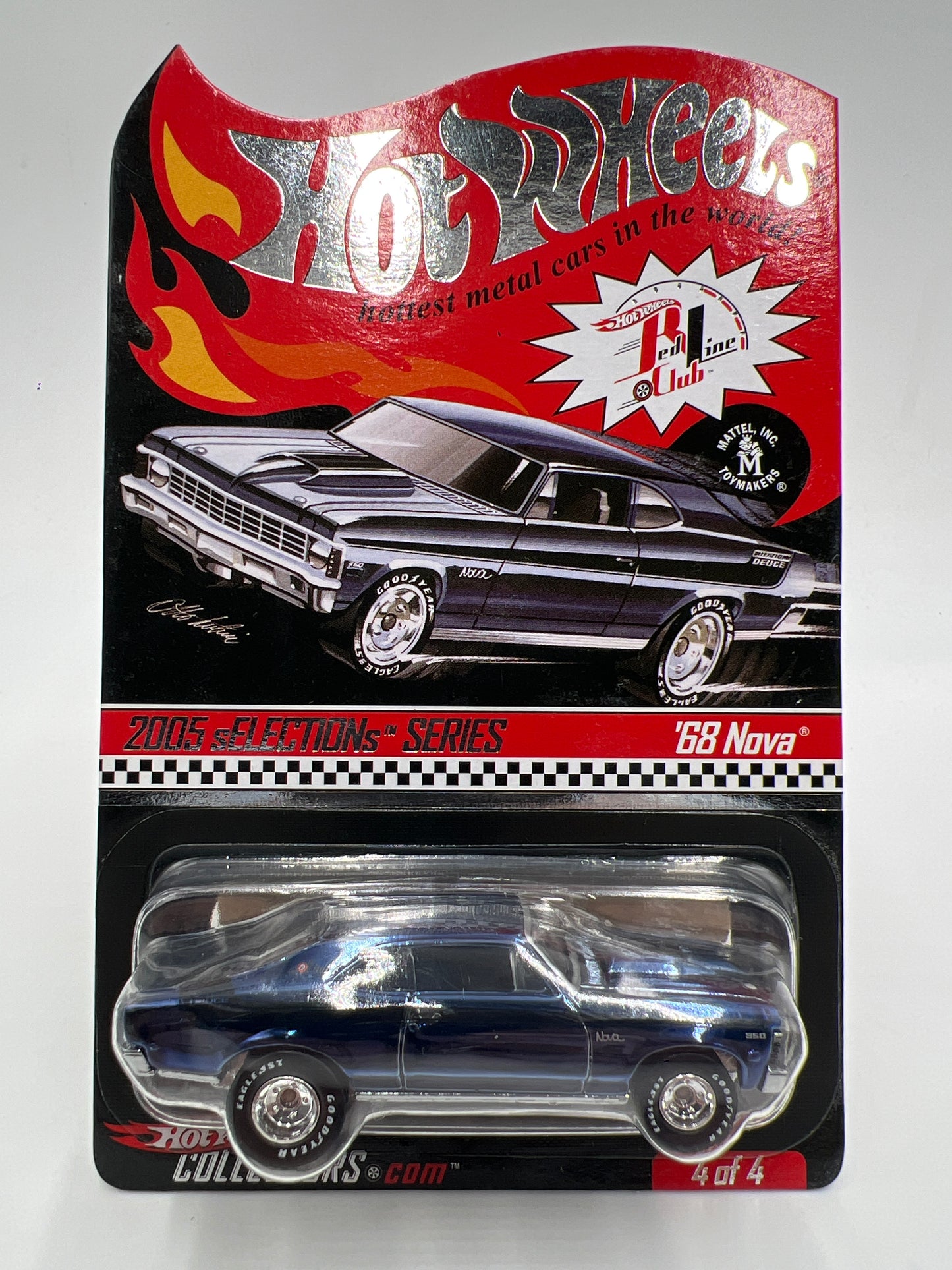 2005 Hot Wheels RLC sELECTIONs Series 2380/7950 68 Nova Dark Blue W/Protector