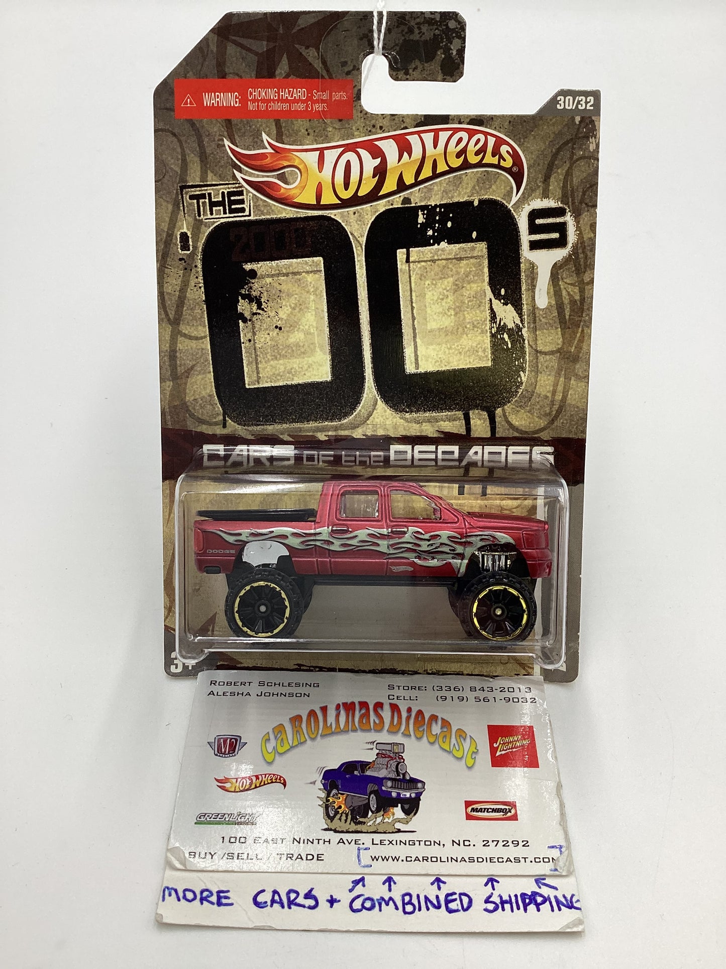 2011 Hot Wheels Cars of the Decades The 00s #30 Dodge Ram 1500 Satin Red 157C