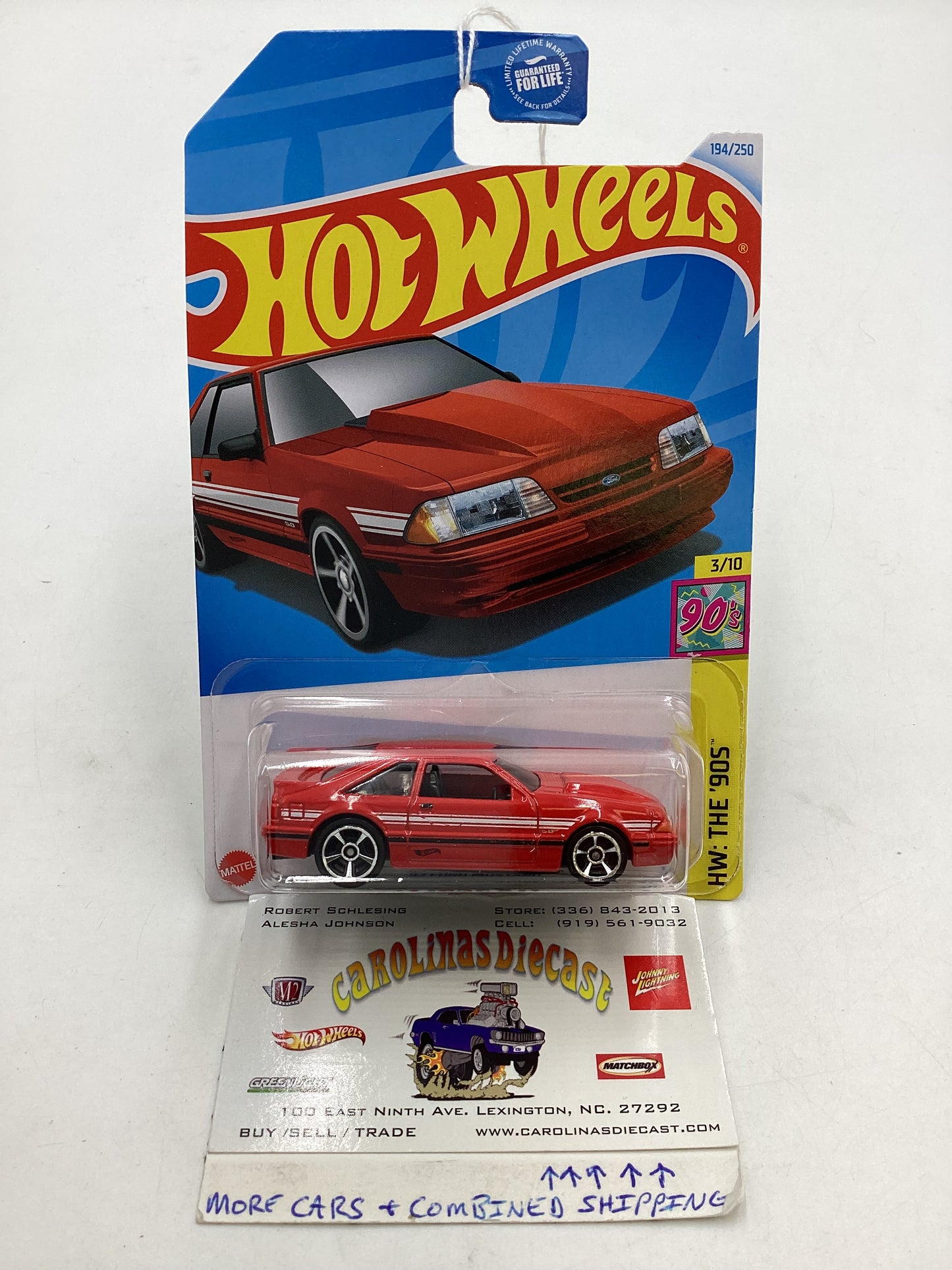 2024 Hot Wheels #194 92 Ford Mustang Red 19B