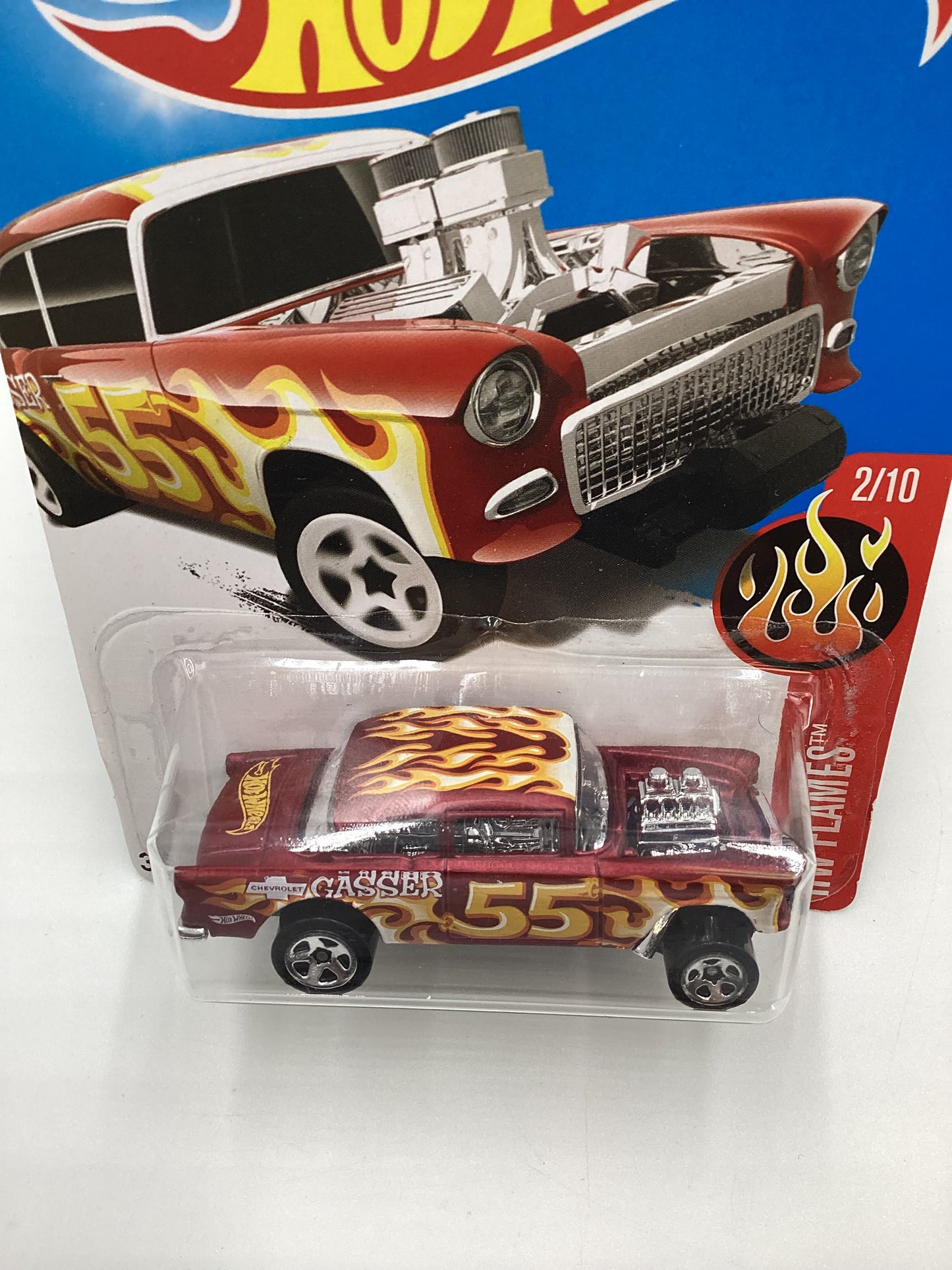 2017 Hot Wheels #12 55 Chevy Bel Air Gasser Red 6B