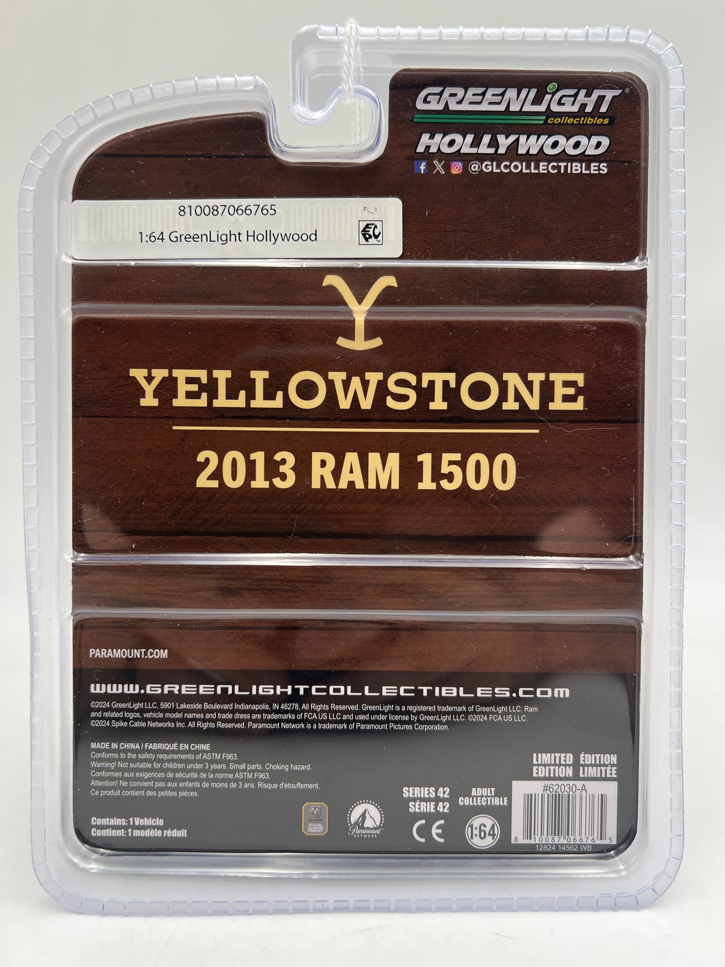 Greenlight Hollywood Series 42 Walmart CHASE Yellowstone 2013 Dodge Ram 1500 Walmart Chase