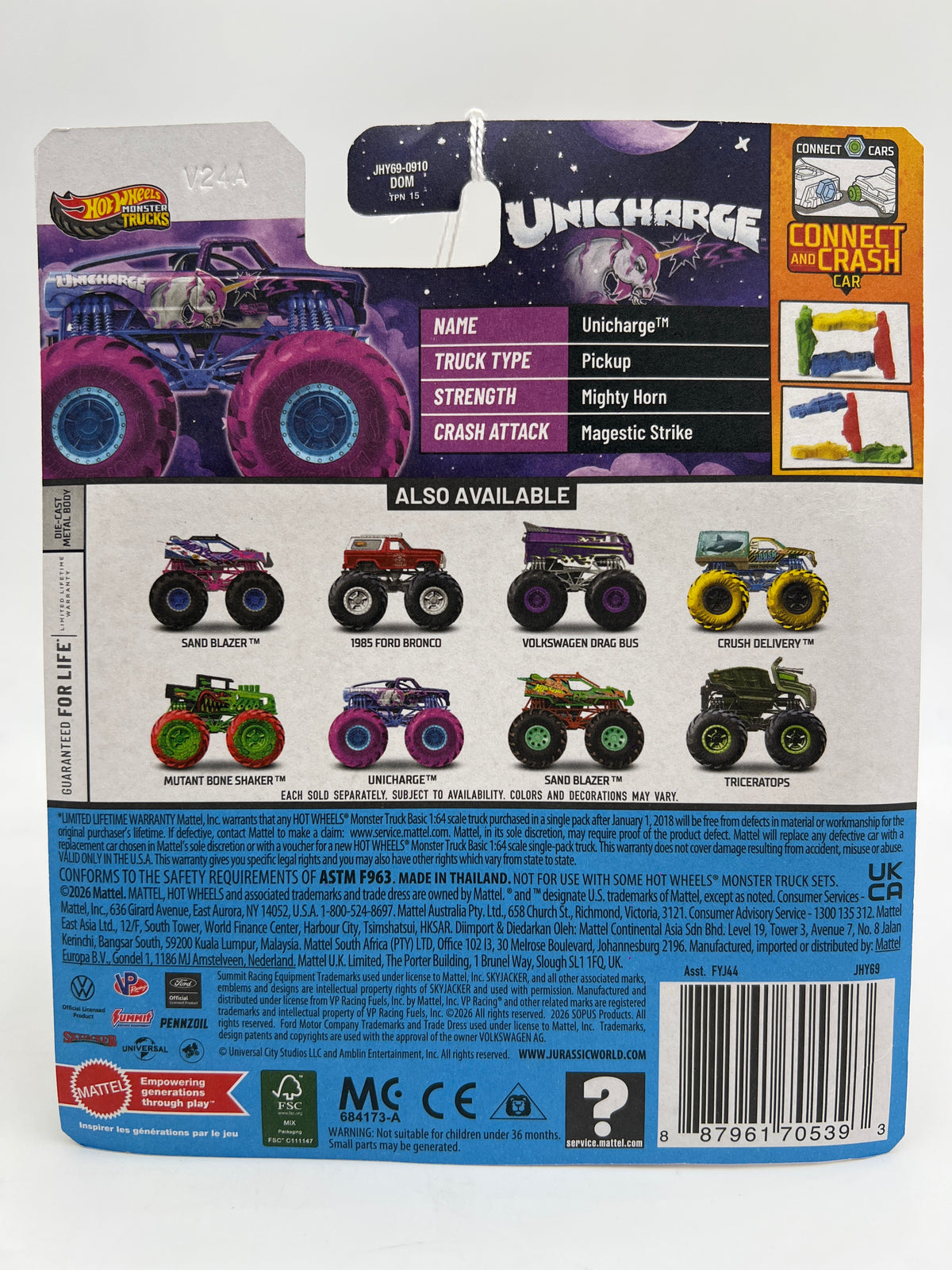 2026 Hot Wheels Monster Trucks Stripes Earned #4 Unicharge 135B