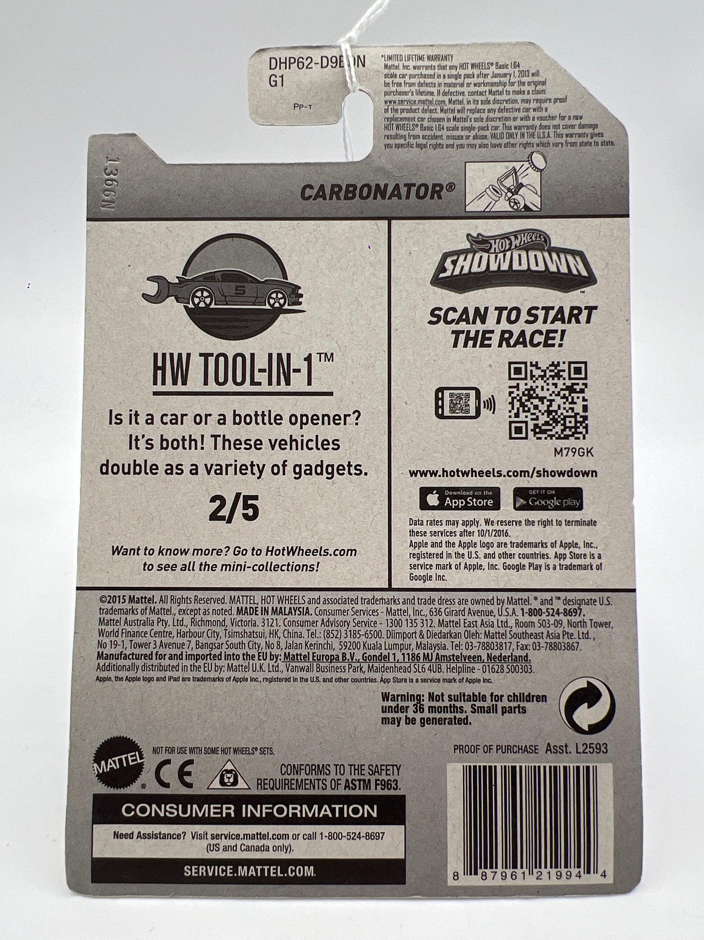 Hot Wheels Tool-In-1 #32 Carbonator Red/Yellow 65B
