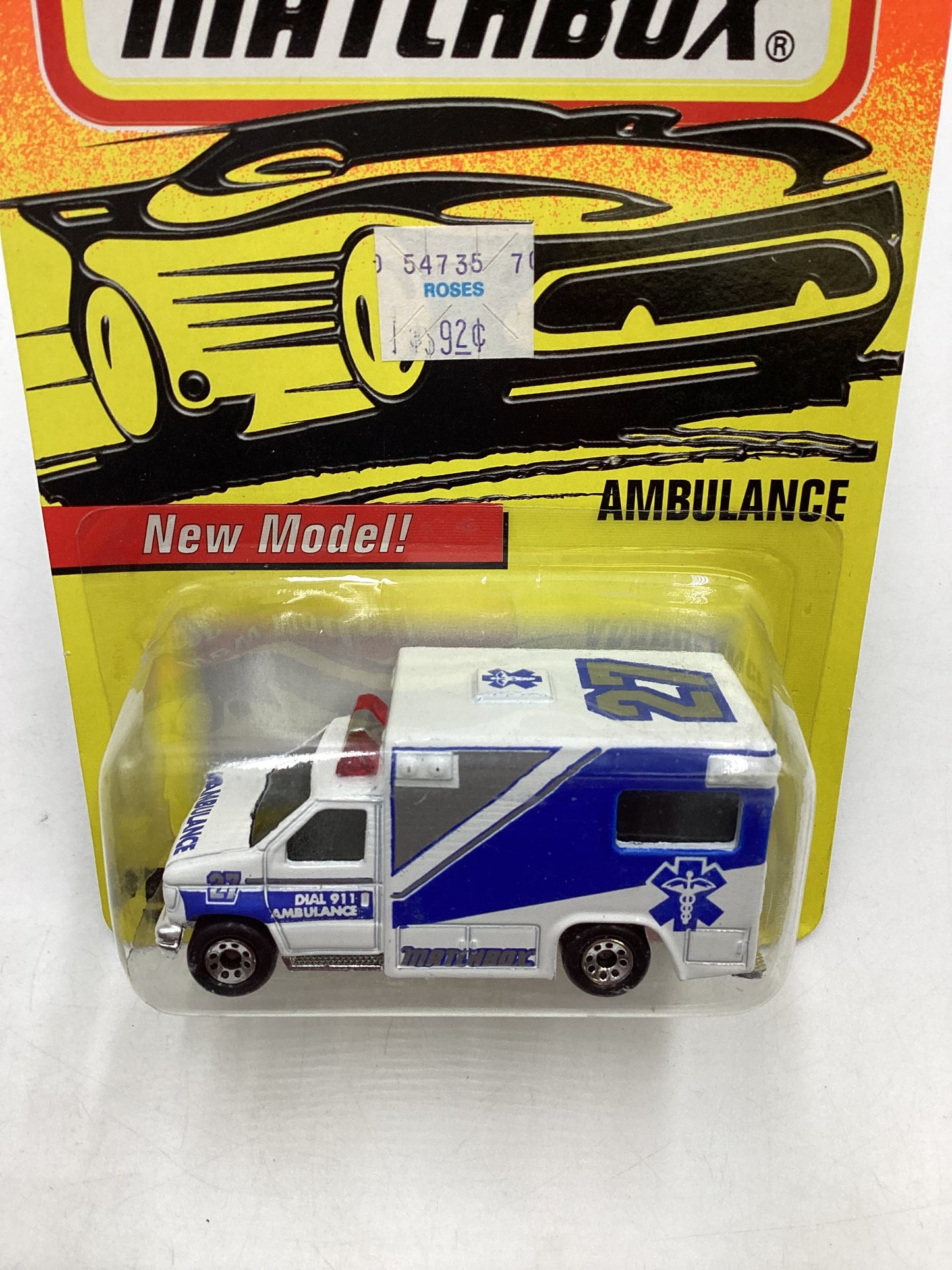 Matchbox #51 Ambulance *Cracked Blister 206B