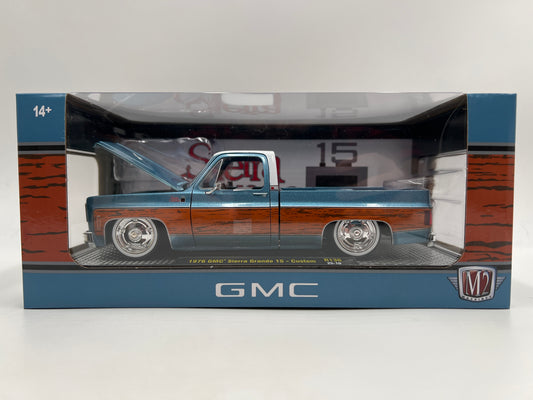 M2 Machines 1/24 1976 GMC Sierra Grande 15 Custom Blue R136