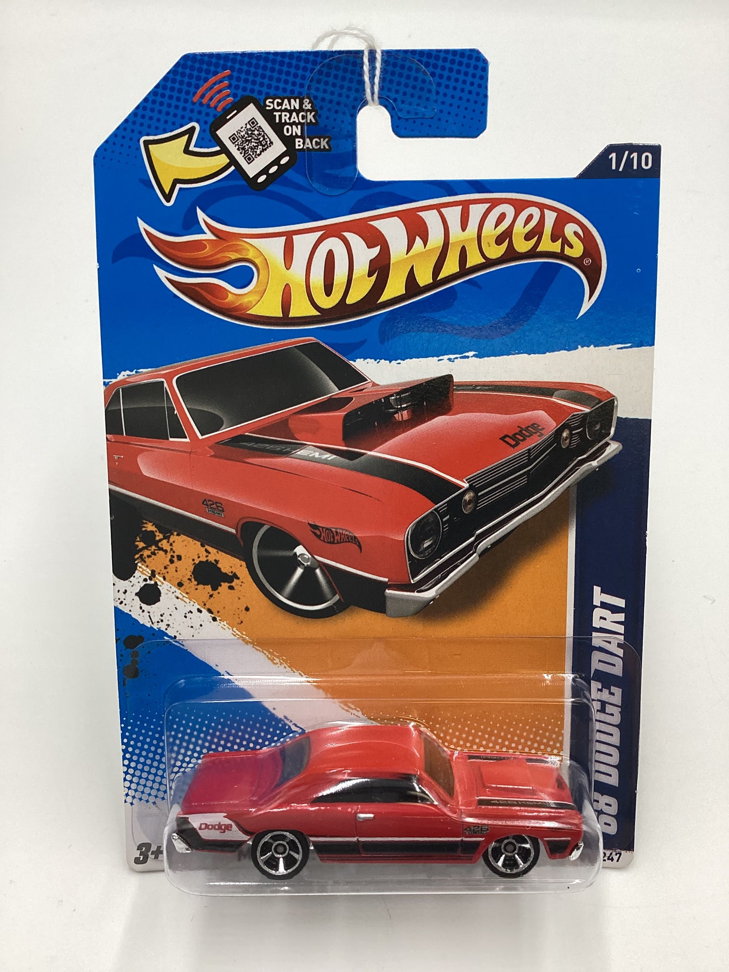 2012 Hot Wheels Muscle Mania Mopar #81 68 Dodge Dart Red 52A