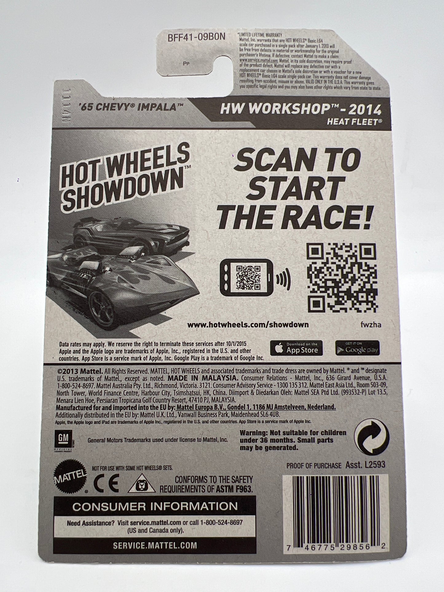 2014 Hot Wheels Super Treasure Hunt #218 65 Chevy Impala W/Protector 2