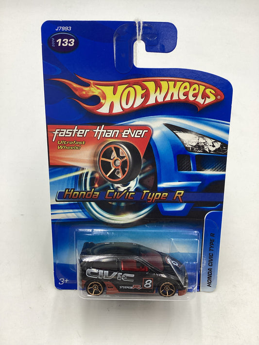 2006 Hot wheels Faster Than Ever #133 Honda Civic Type R Black 78A