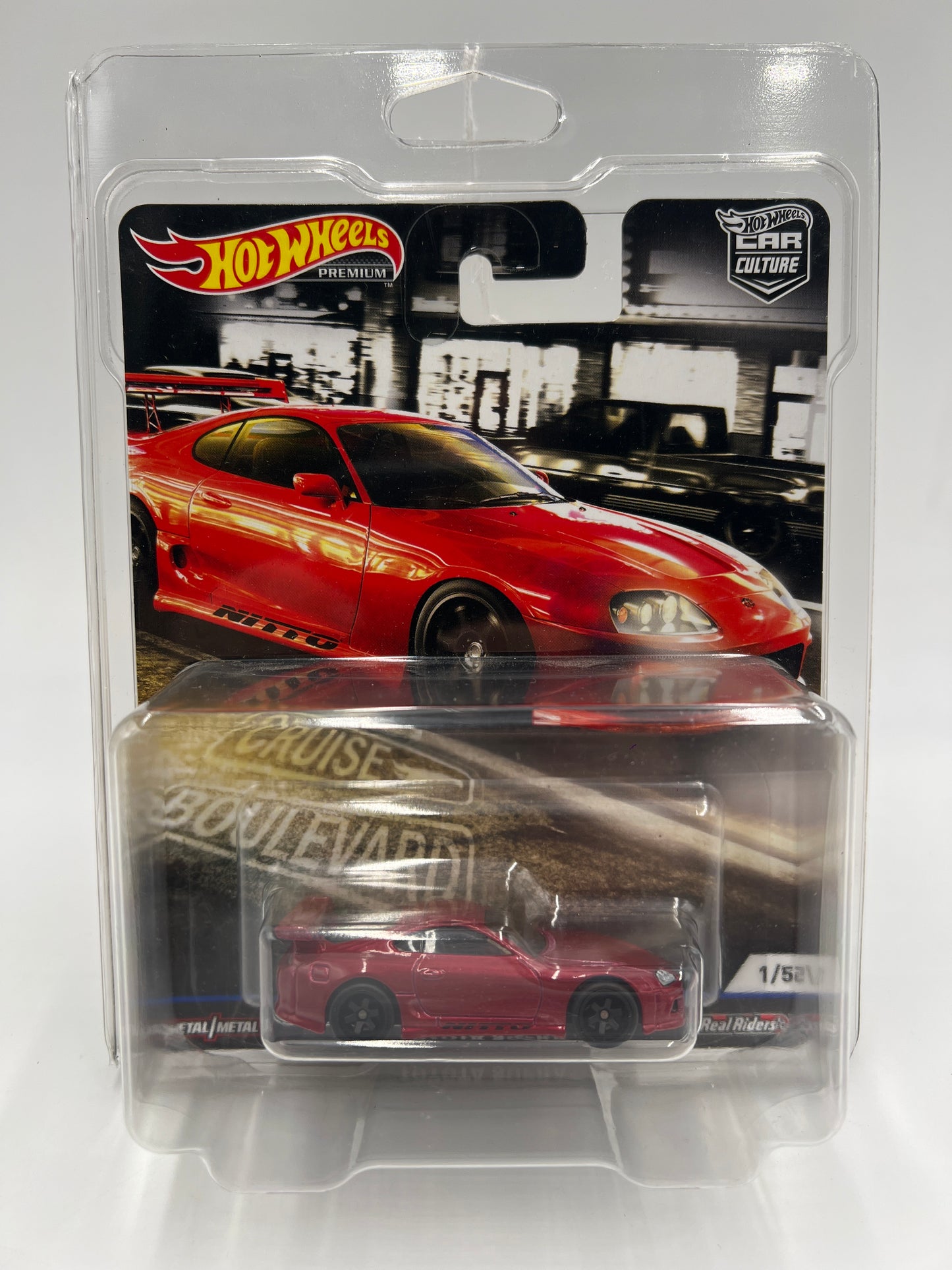 Hot Wheels Premium Cruise Boulevard #1 Toyota Supra Red W/Protector