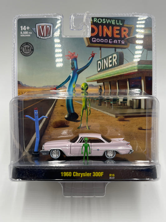 2025 M2 Machines Diorama 1960 Chrysler 300F Pink R16 198H