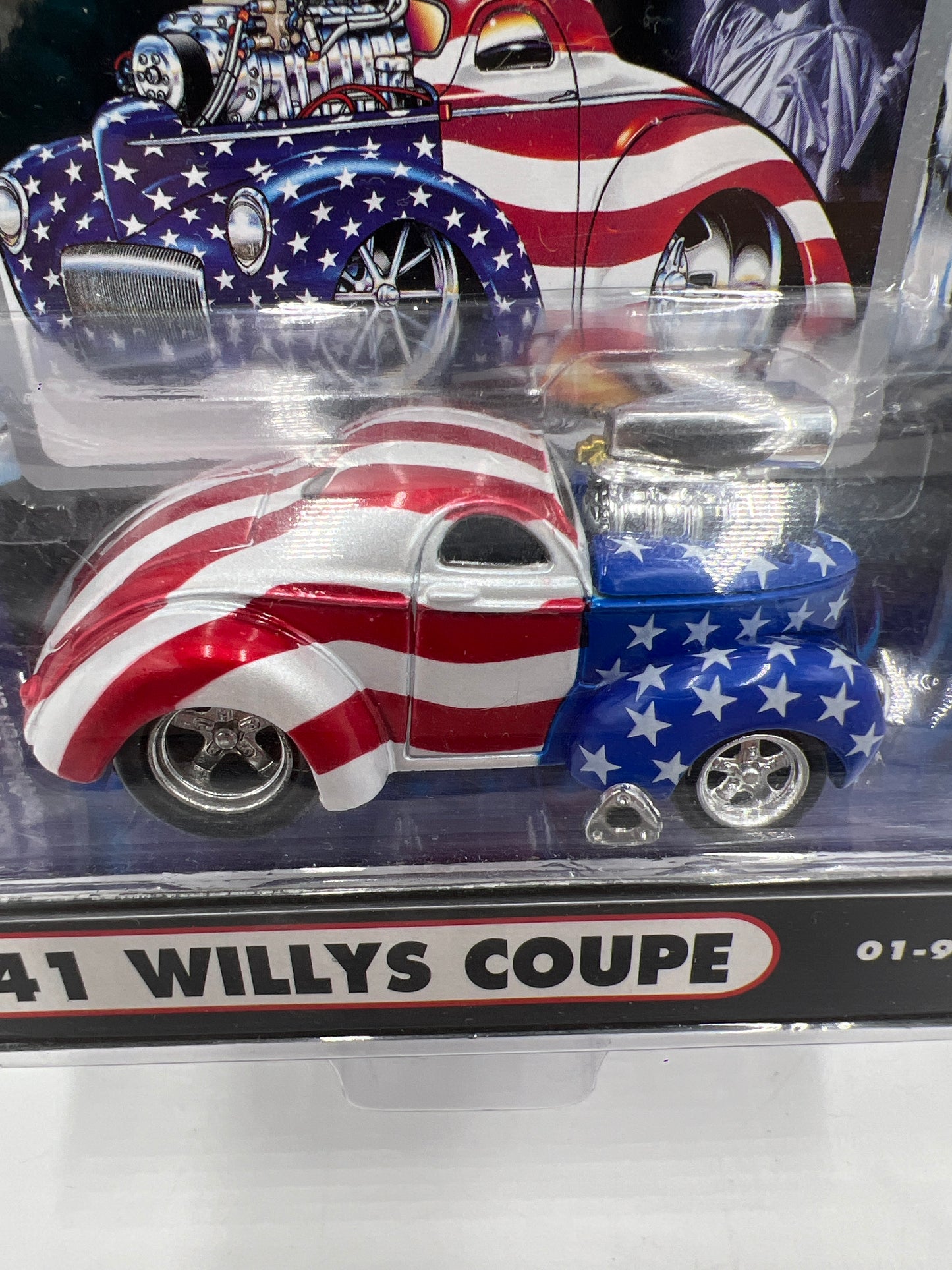 Muscle Machines September 11th, 2001 41 Willys Coupe American Flag 01-93 222B