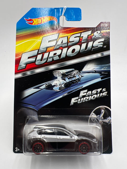 Hot Wheels Fast and Furious #7 Subaru WRX STI Black/Silver 70C