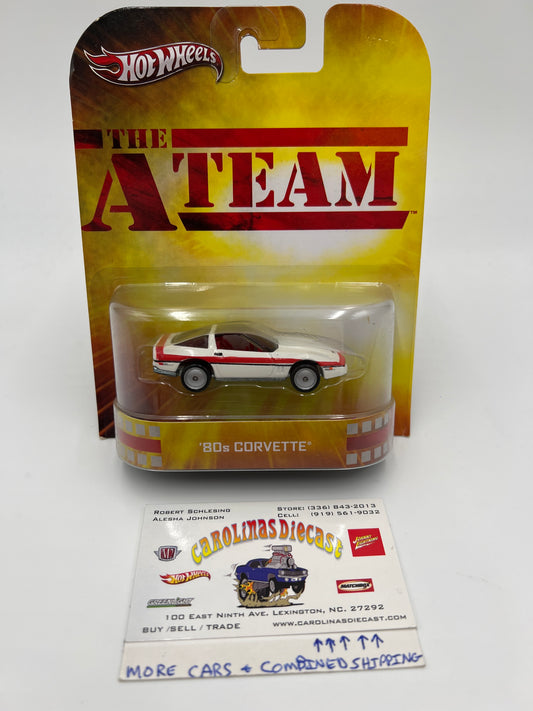 Hot Wheels Retro Entertainment The A Team 80s Corvette White W/Protector