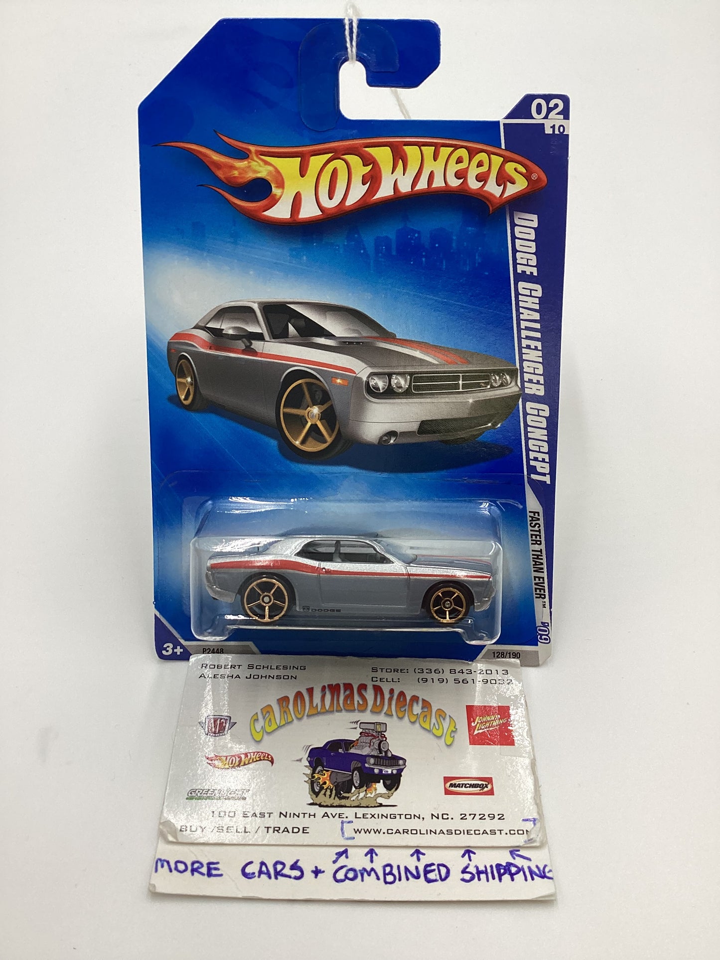 2009 Hot Wheels #128 Dodge Challenger Concept FTE faster than ever Silver 44C