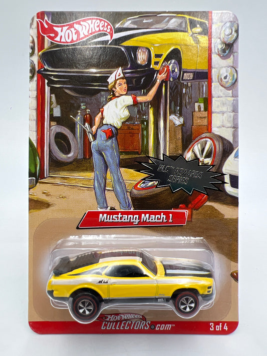 2007 Hot Wheels RLC Rewards Series #3 Mustang Mach 1 Yellow W/Protector